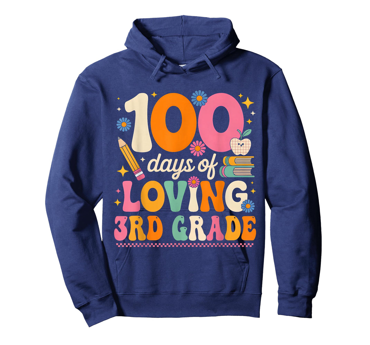 100 Days of Loving 3rd Grade Groovy 100th Day Teachers Kids T-Shirt