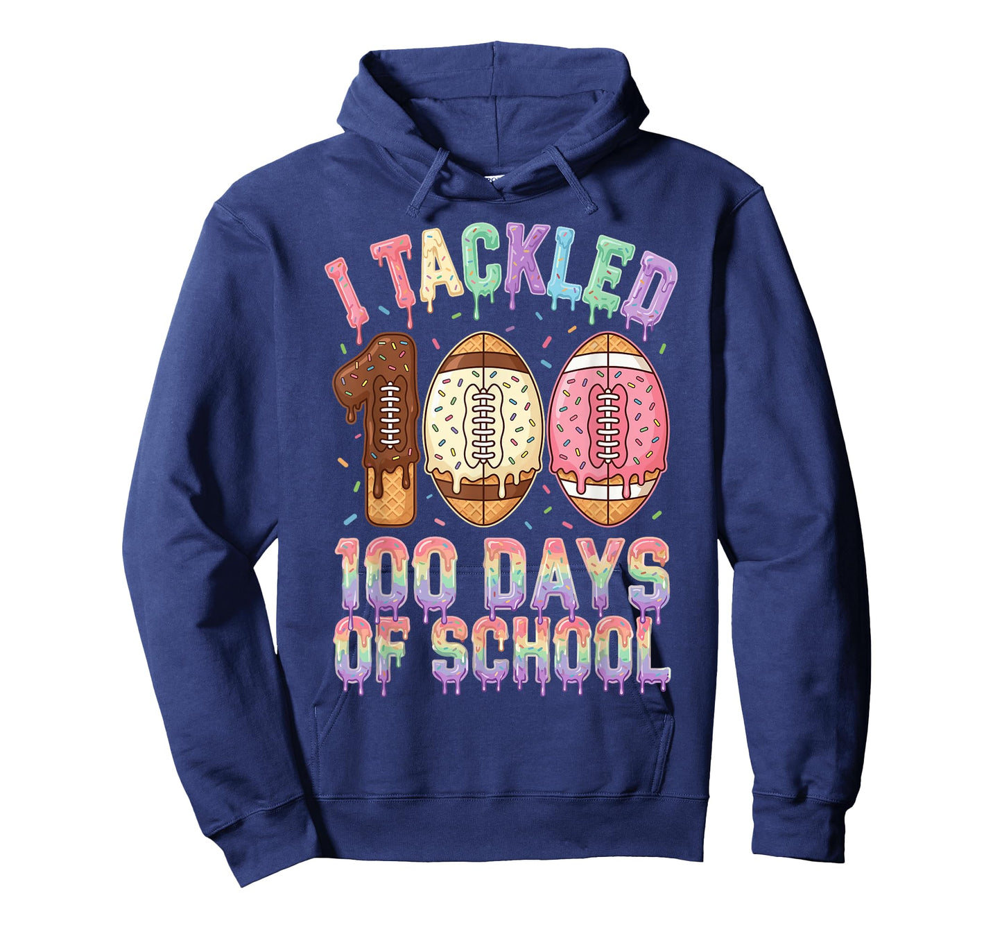 I Tackled 100 Days of School Football 100th Day for Boys T-Shirt