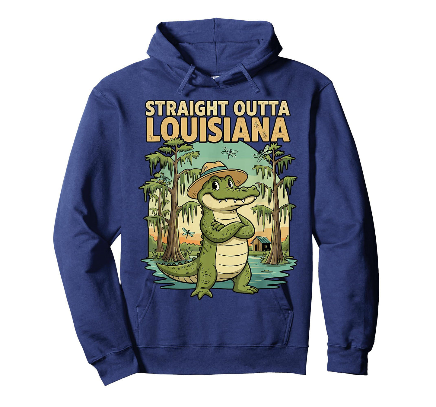 Funny Louisiana Alligator Retro Wildlife Travel Bayou Swamp T-Shirt