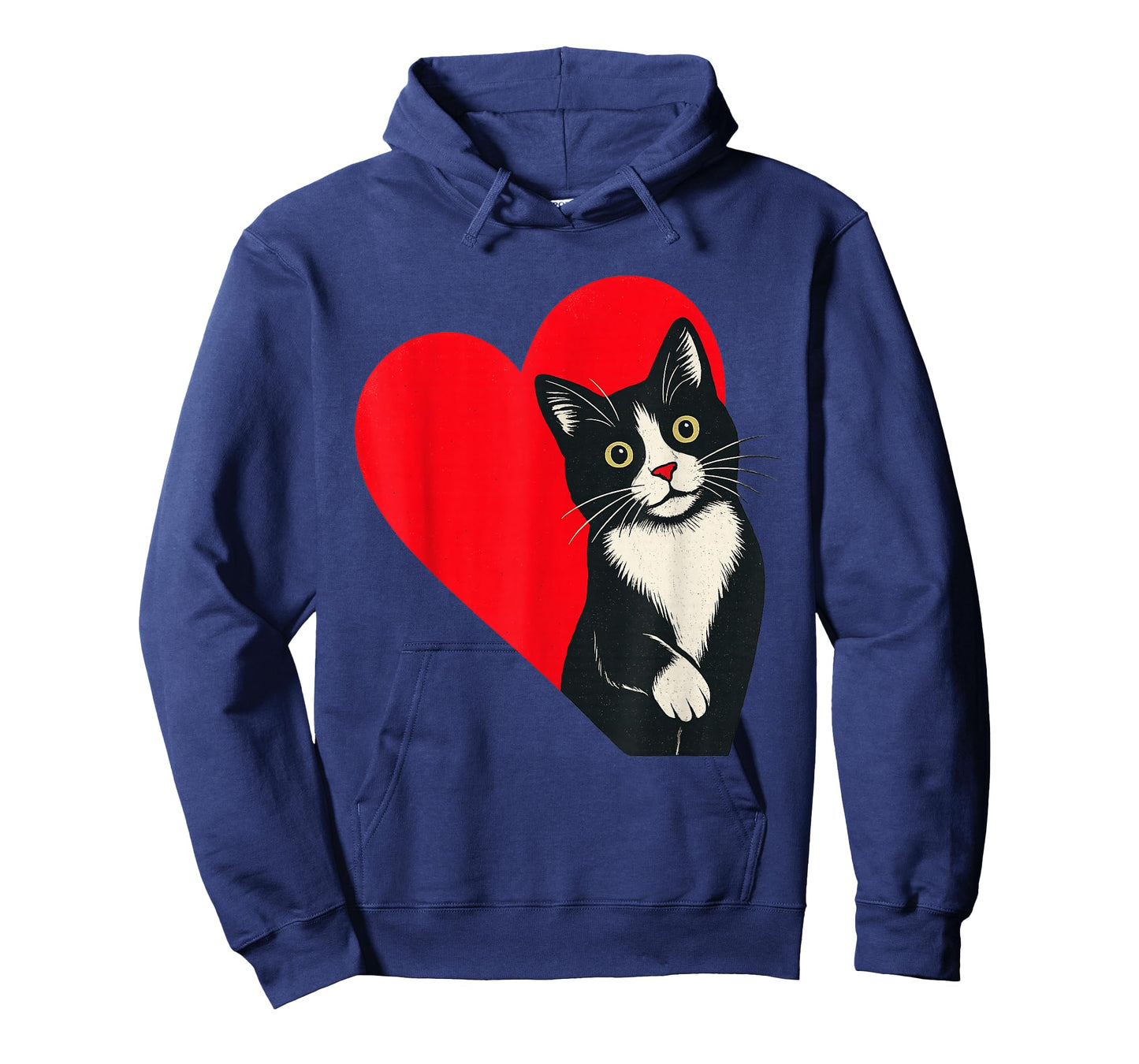 Tuxedo Cat Valentine Heart for Kitten and Animal Lovers T-Shirt