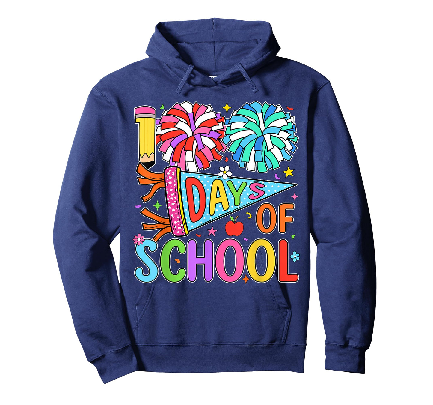 Preppy 100 Days of School 100 Days Smarter Boys Girls Kids T-Shirt