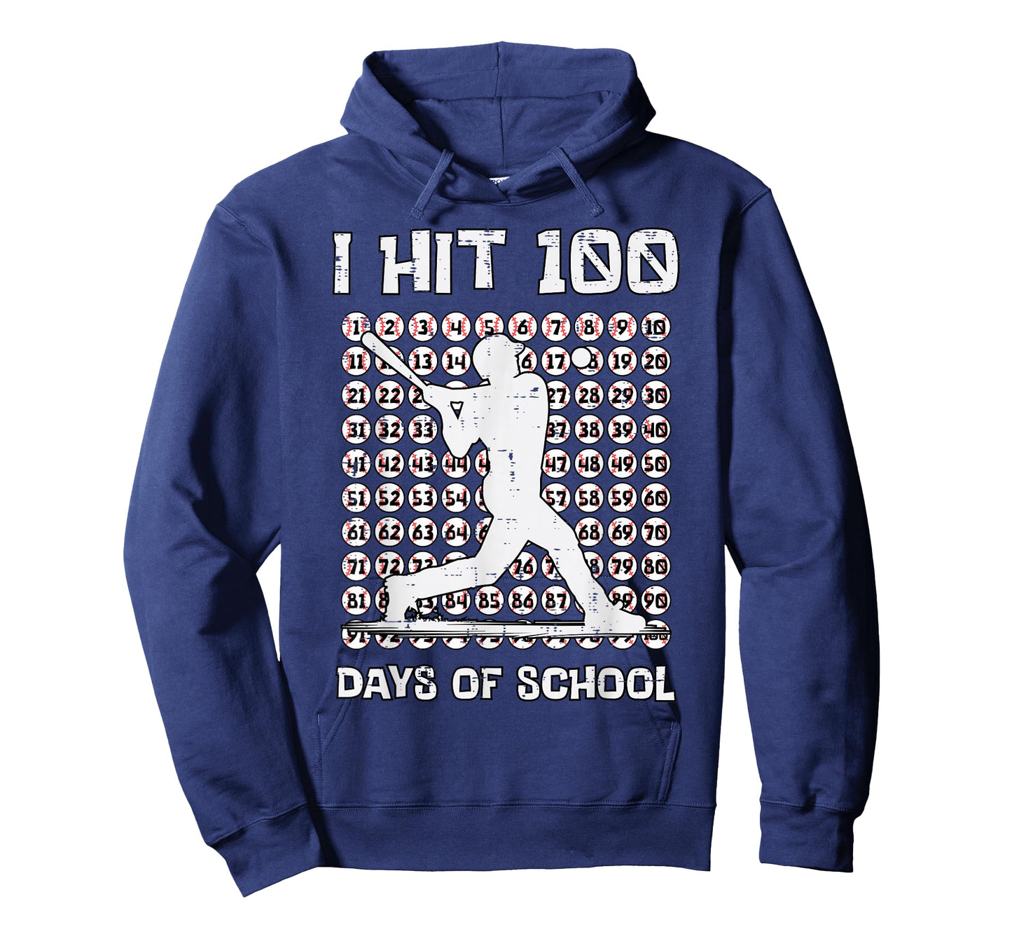 I Hit 100 Days of School Baseball Player 100th Day Boys Kids T-Shirt