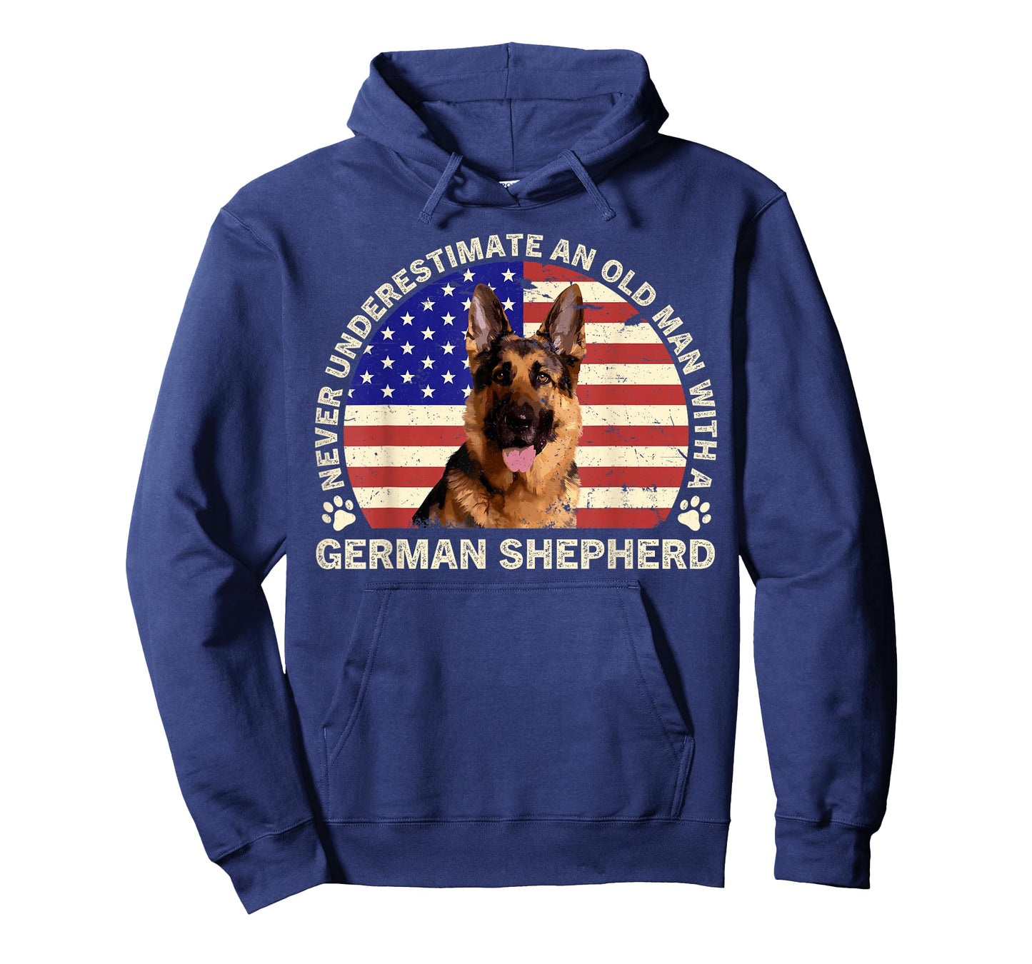 Never Underestimate an Old Man with A German Shepherd T-Shirt