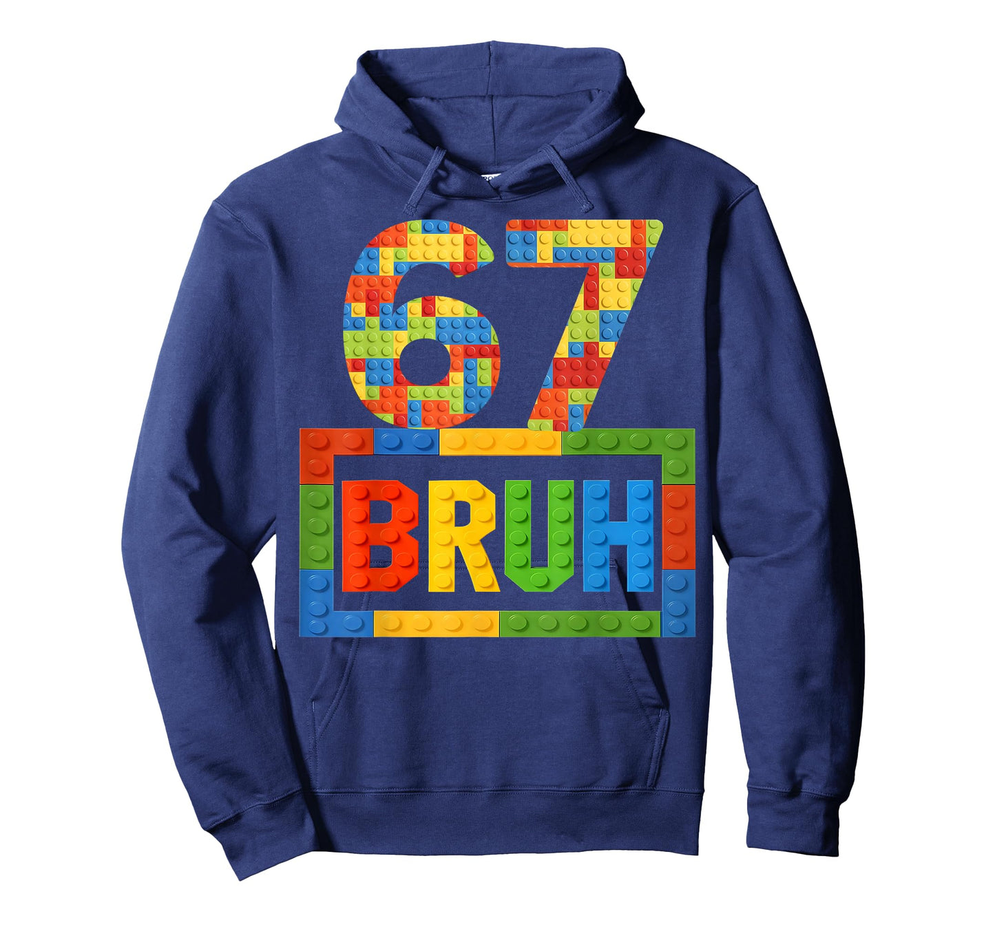 Meme Six Seven 67 Bruh Building Blocks Gift for Kids Boys T-Shirt