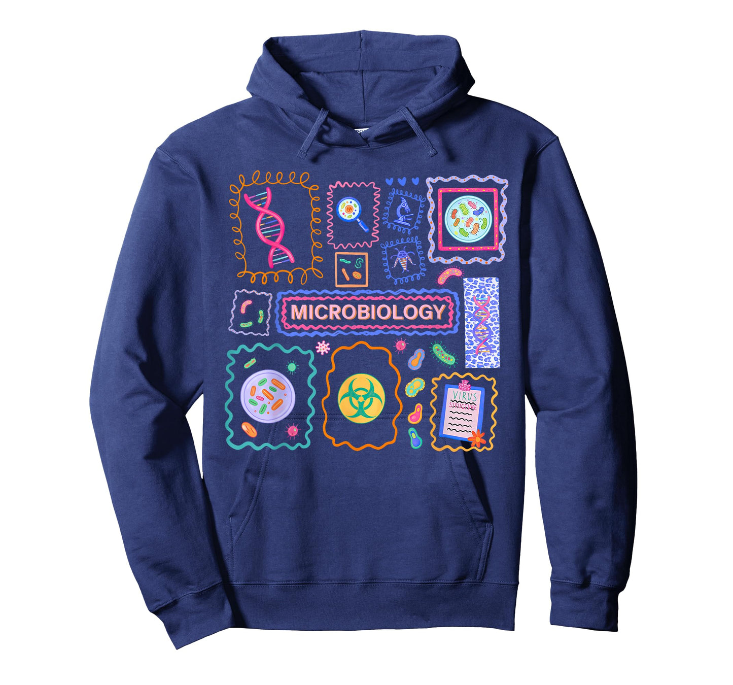 Stamp Microbiology Biology Lab Technologist Science Teacher T-Shirt