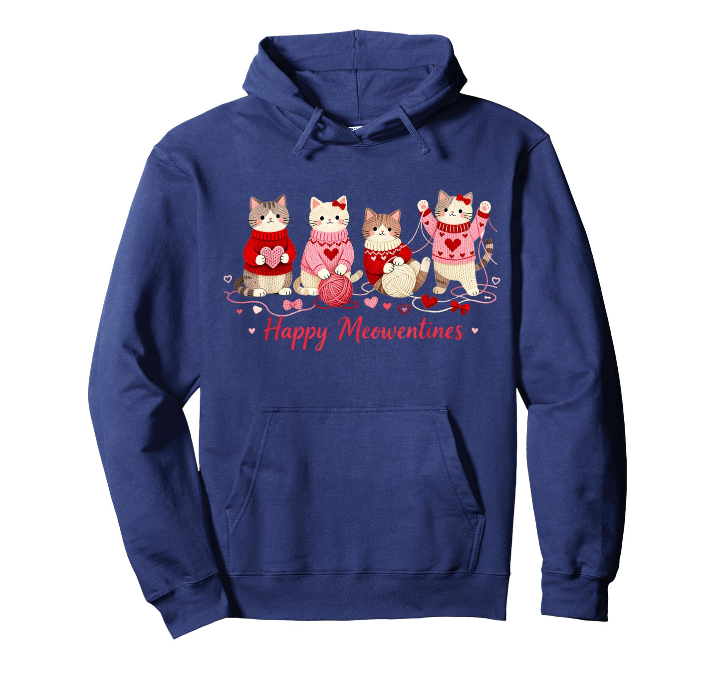 Happy Meowentines Cute Cat Valentine Love Crochet Yearn T-Shirt