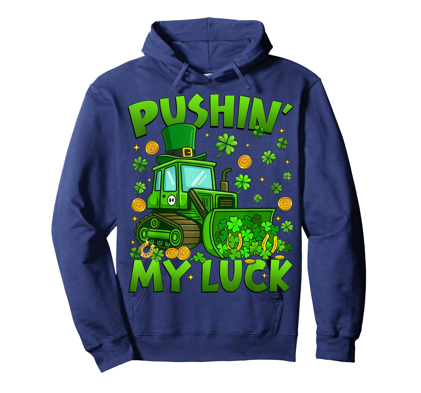 Pushing My Luck Tractor St Patricks Day Boys Toddler Kids T-Shirt