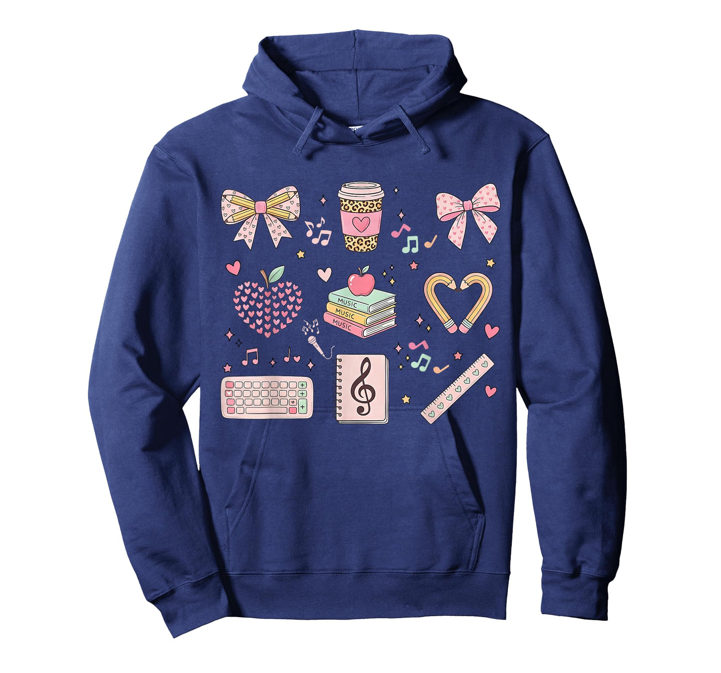 Music Teacher Valentine Coquette Bow Musician Musical Lover T-Shirt