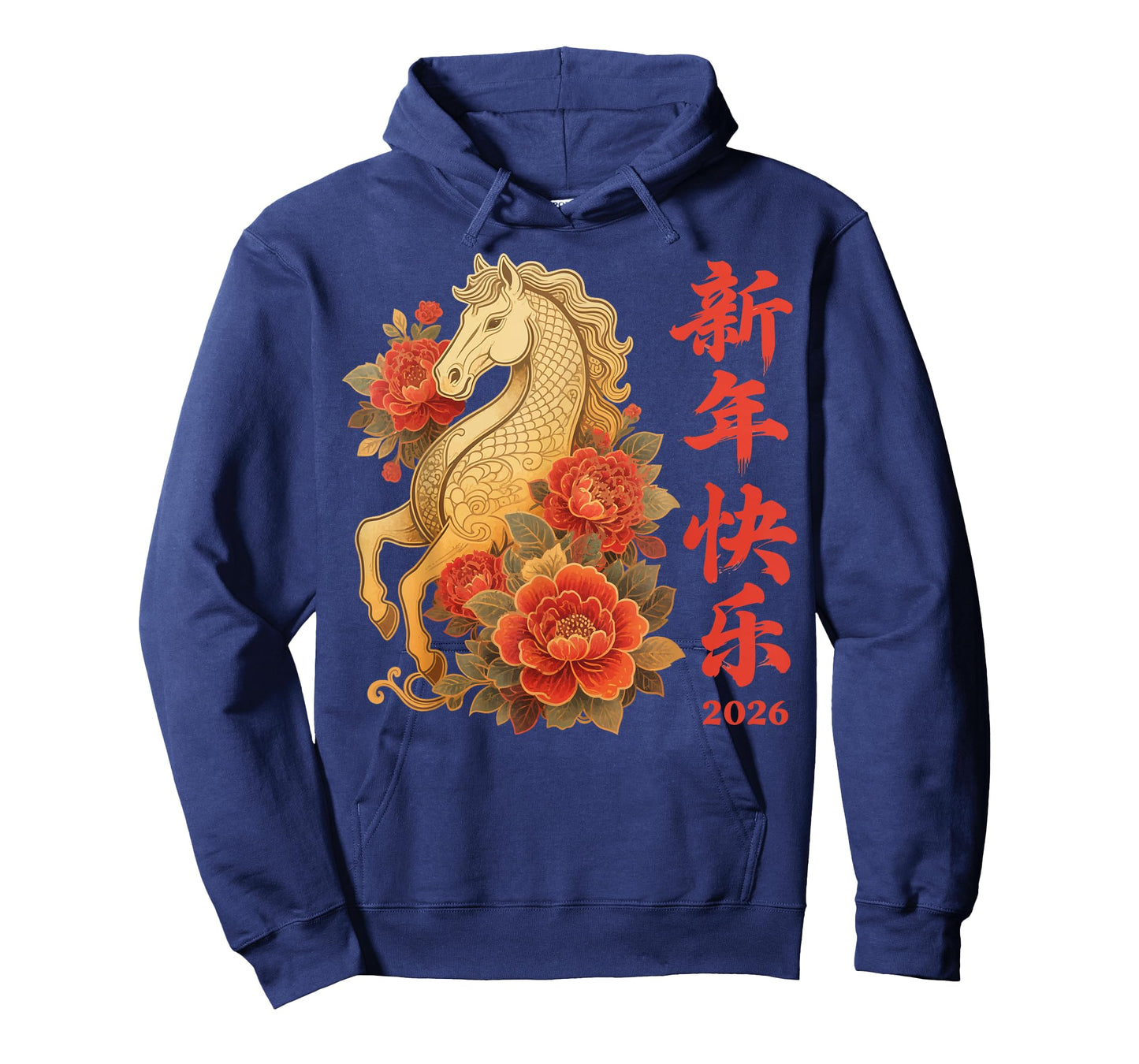 Red Flowers Chinese New Year 2026 Year of The Horse 2026 T-Shirt