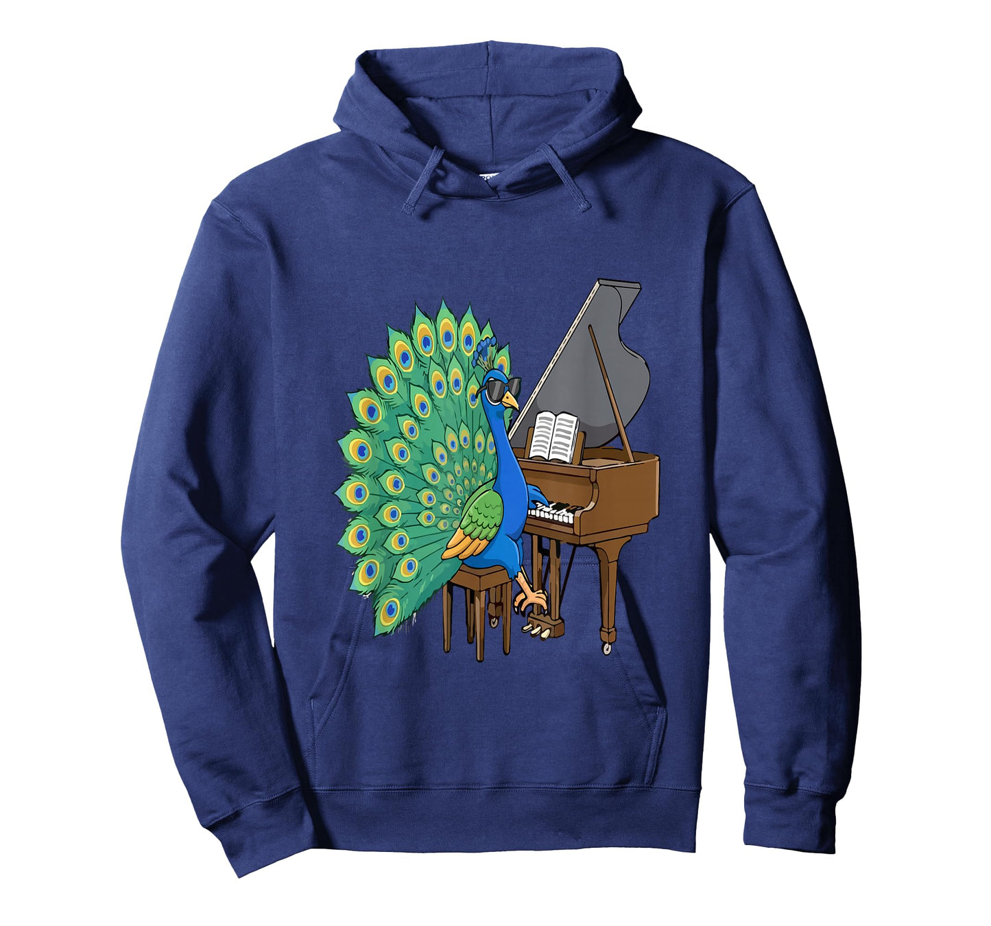 Peacock Playing Piano Instrumentalist Funny Bird Lover T-Shirt