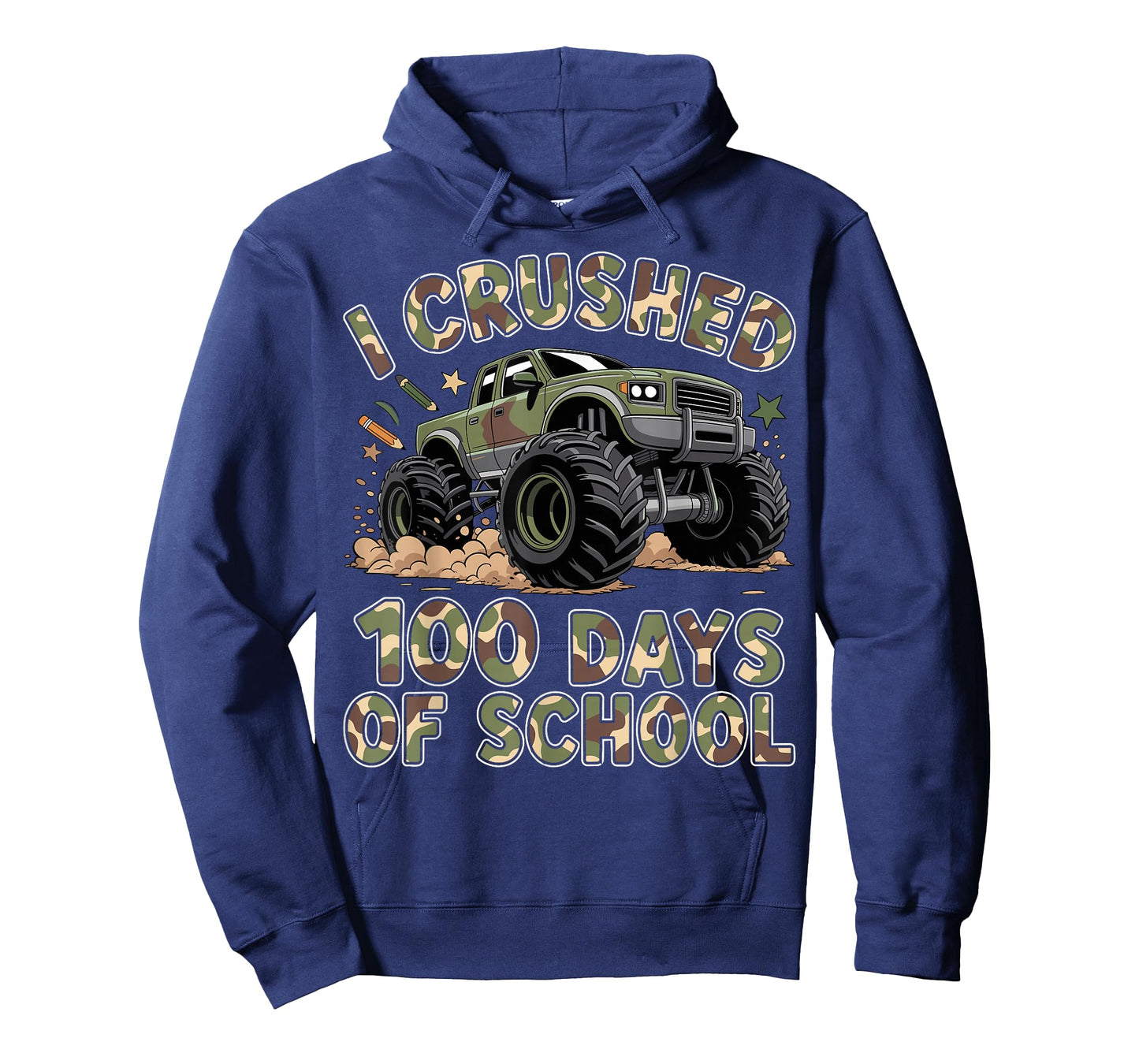 100 Days of School Monster Truck 100th Day of School Boys T-Shirt