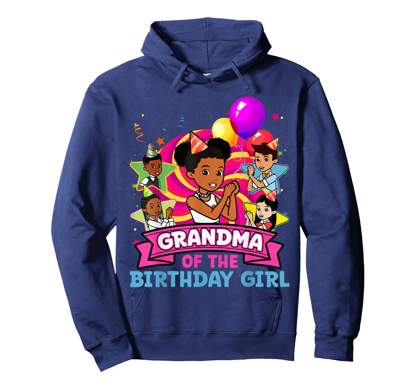 Grandma of Birthday Girl Gracie Pink Doll Family Decorations T-Shirt