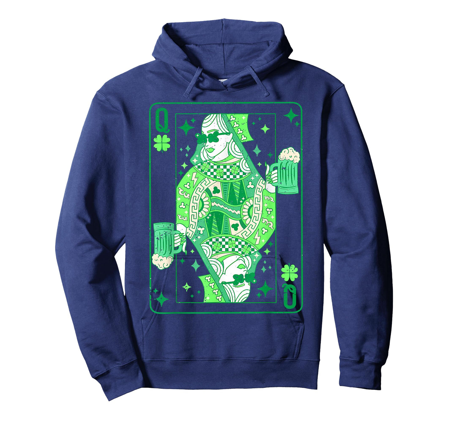 Shamrock Queen Playing Card St Patricks Day Shamrock Irish T-Shirt