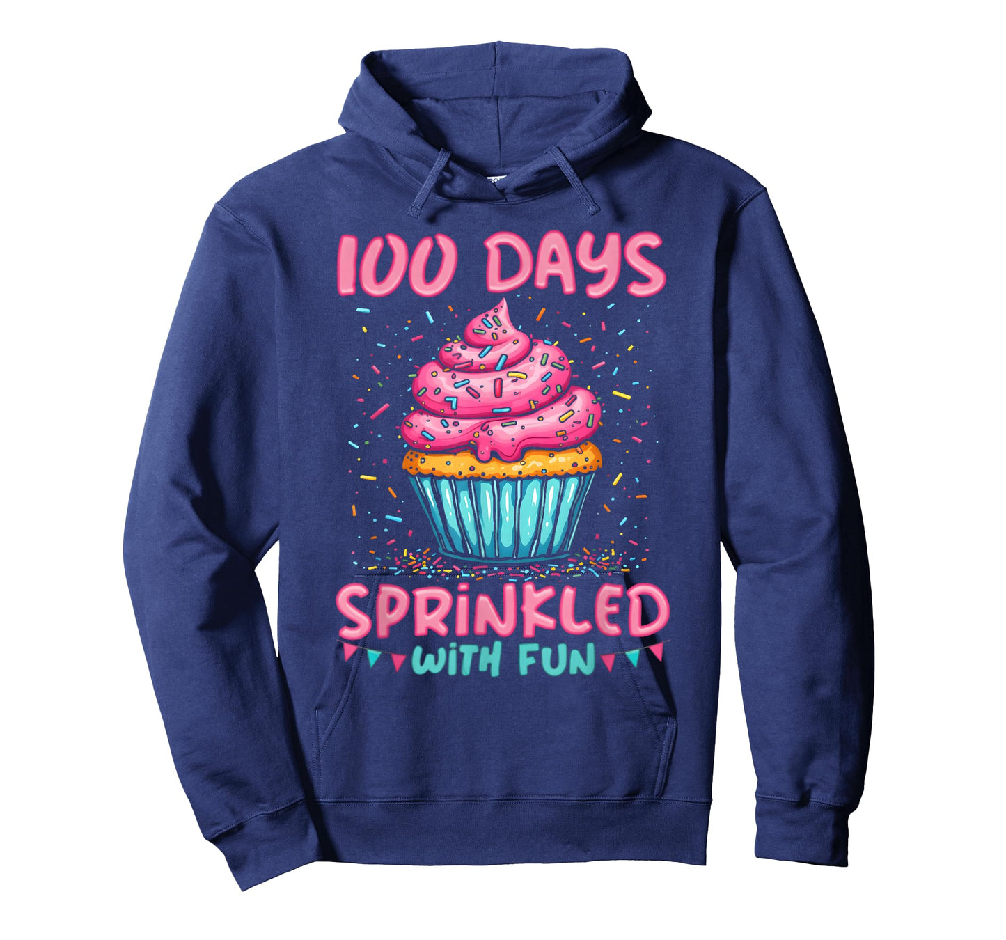 100 Days Sprinkled with Fun Cupcake 100th Day of School Girl T-Shirt