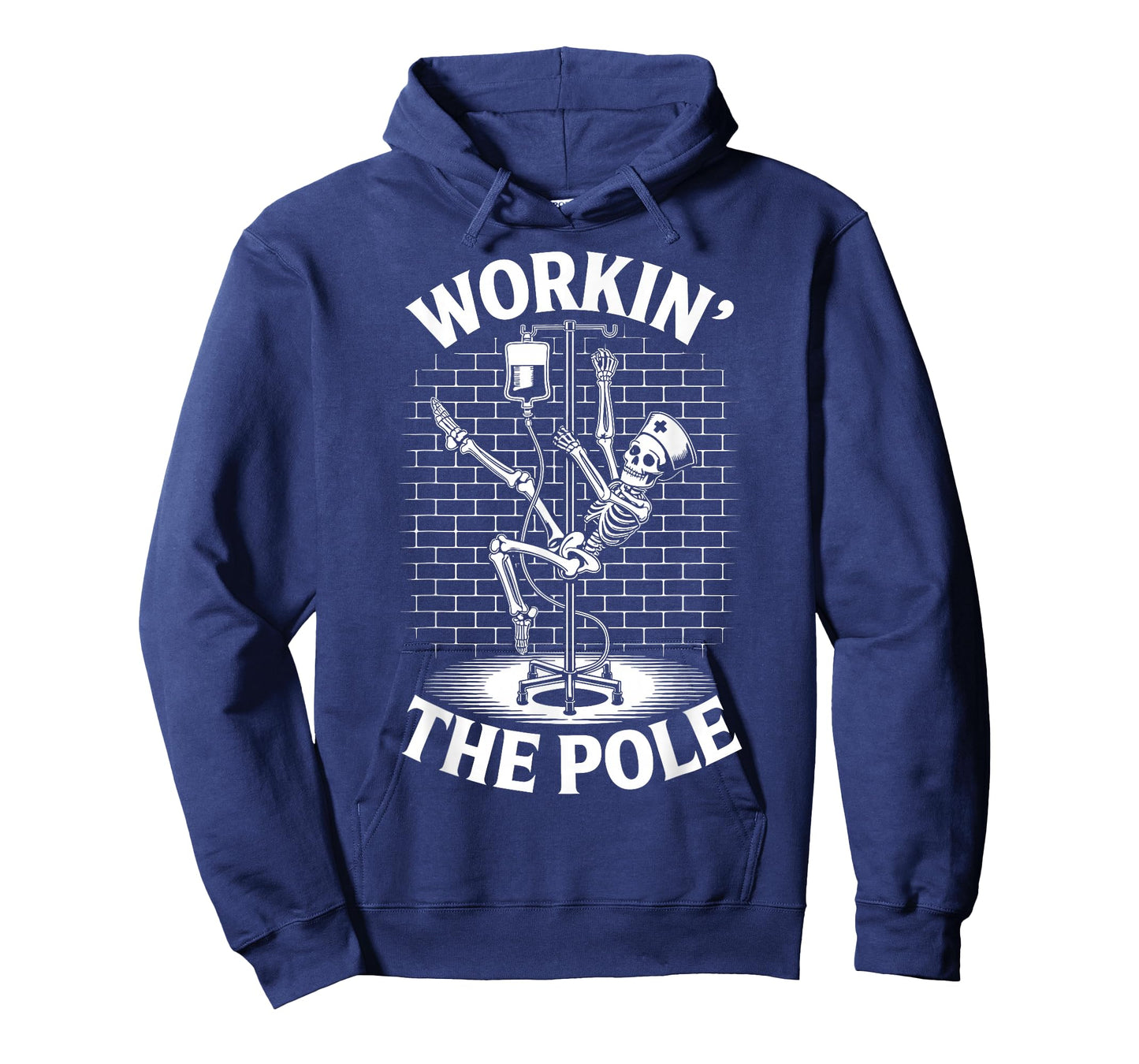 Working The Pole Funny Nurse ICU Emergency Department T-Shirt