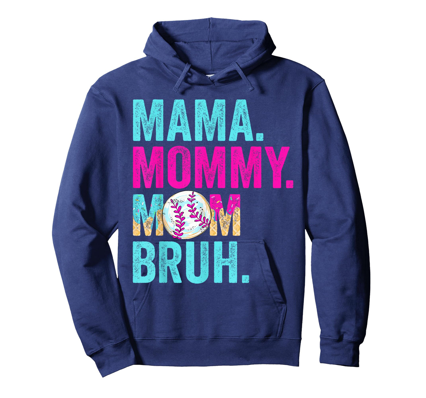 Mama Mommy Mom Bruh Baseball Drip Ice Cream Mother's Day T-Shirt