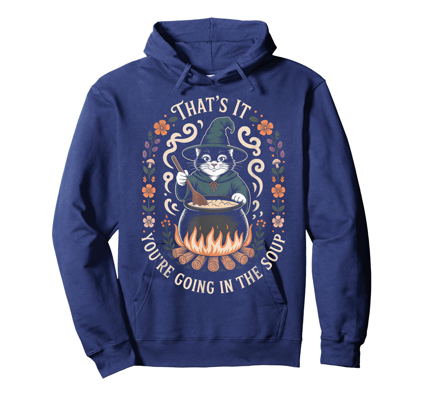 That is It You're Going in The Soup Witch Cat Cauldron Art T-Shirt