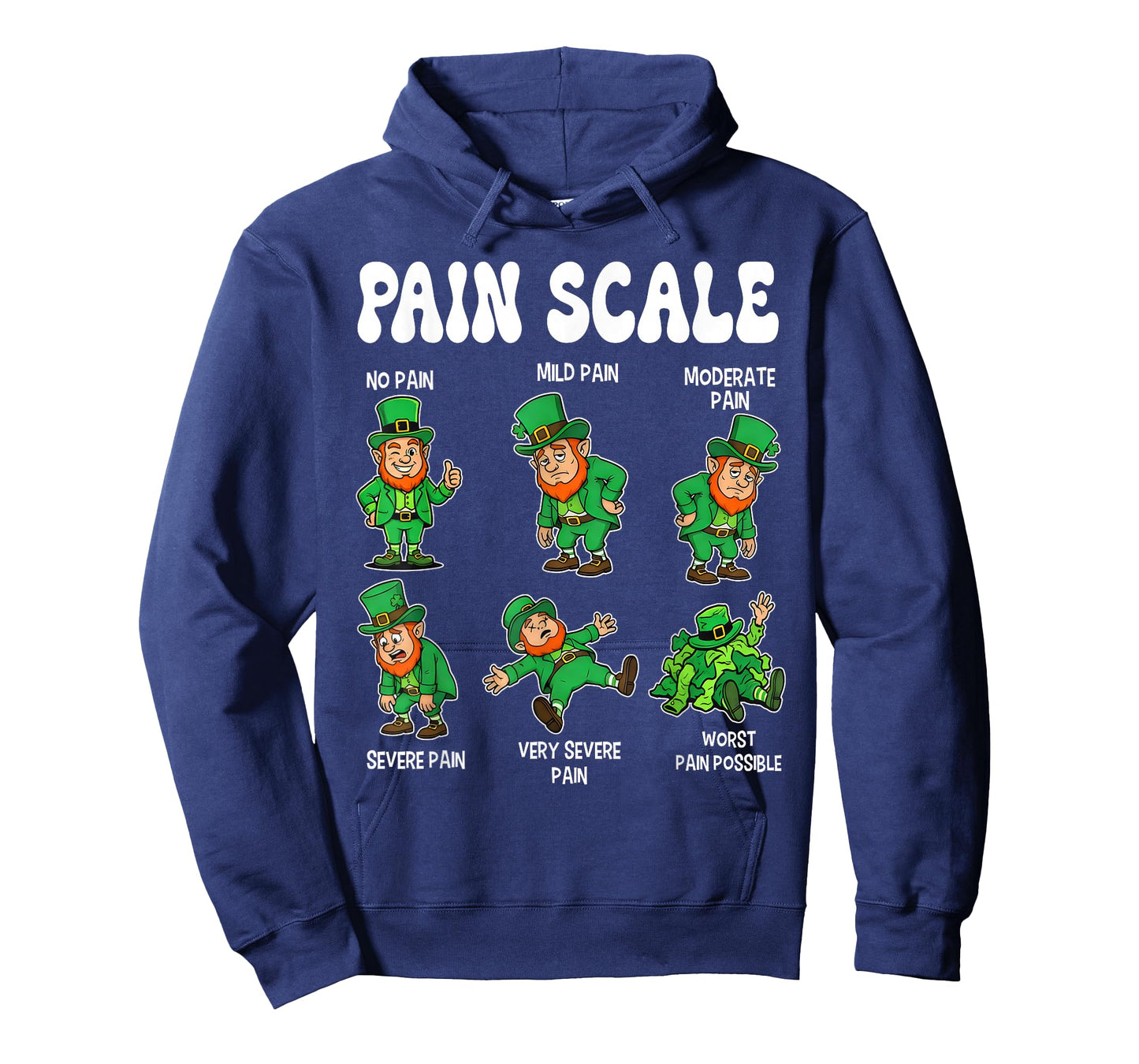 Funny Pain Scale Leprechaun Nurse St. Patricks Day Men Women T-Shirt