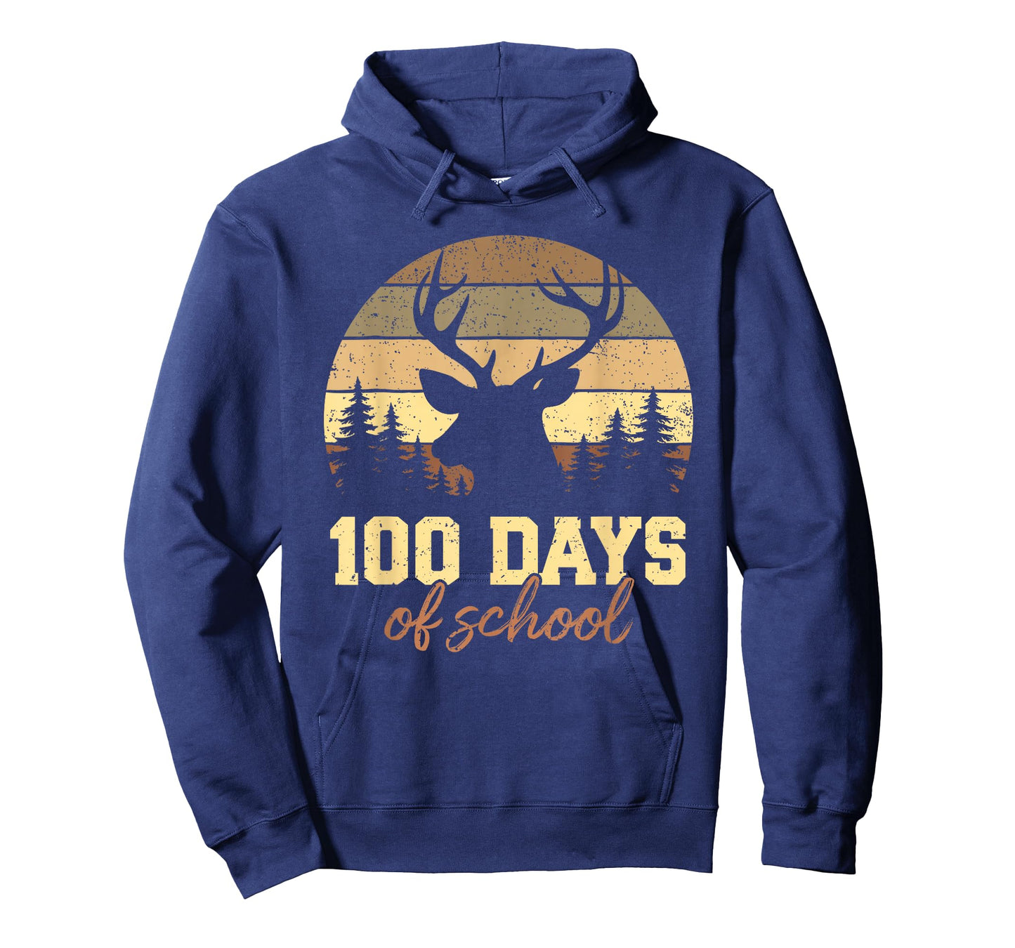 Oh Deer 100 Days of School Hunting 100th Day Boys Kids T-Shirt