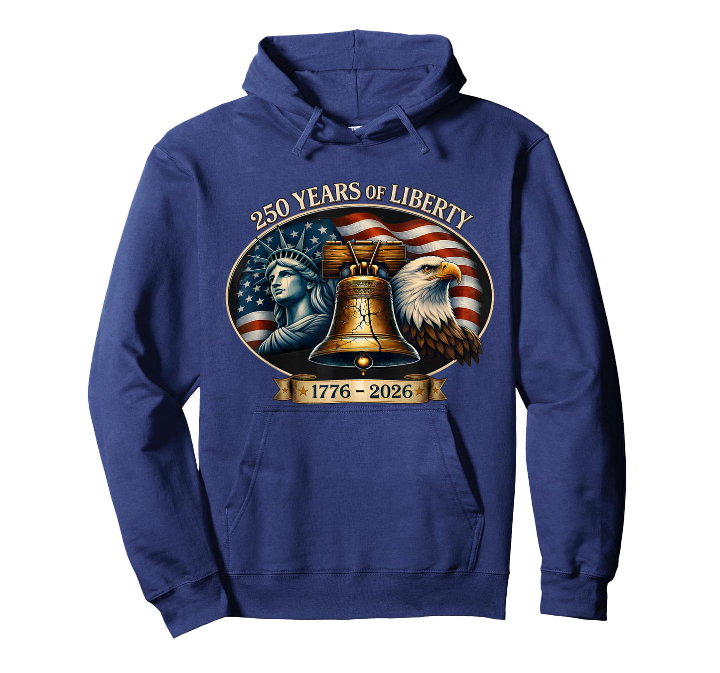 Eagle and Flag 250 Years of Liberty 1776-2026 250th Birthday T-Shirt