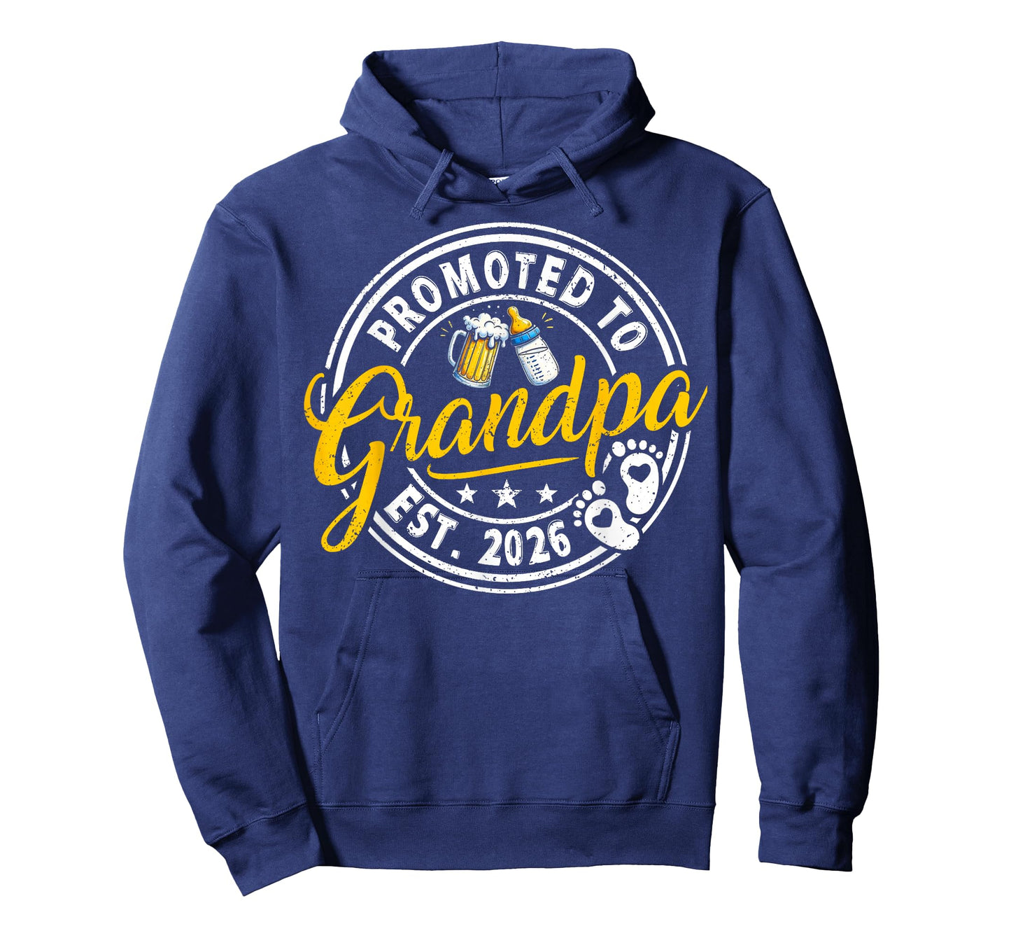 Promoted to Grandpa est. 2026 Funny Baby Announcement Mens T-Shirt
