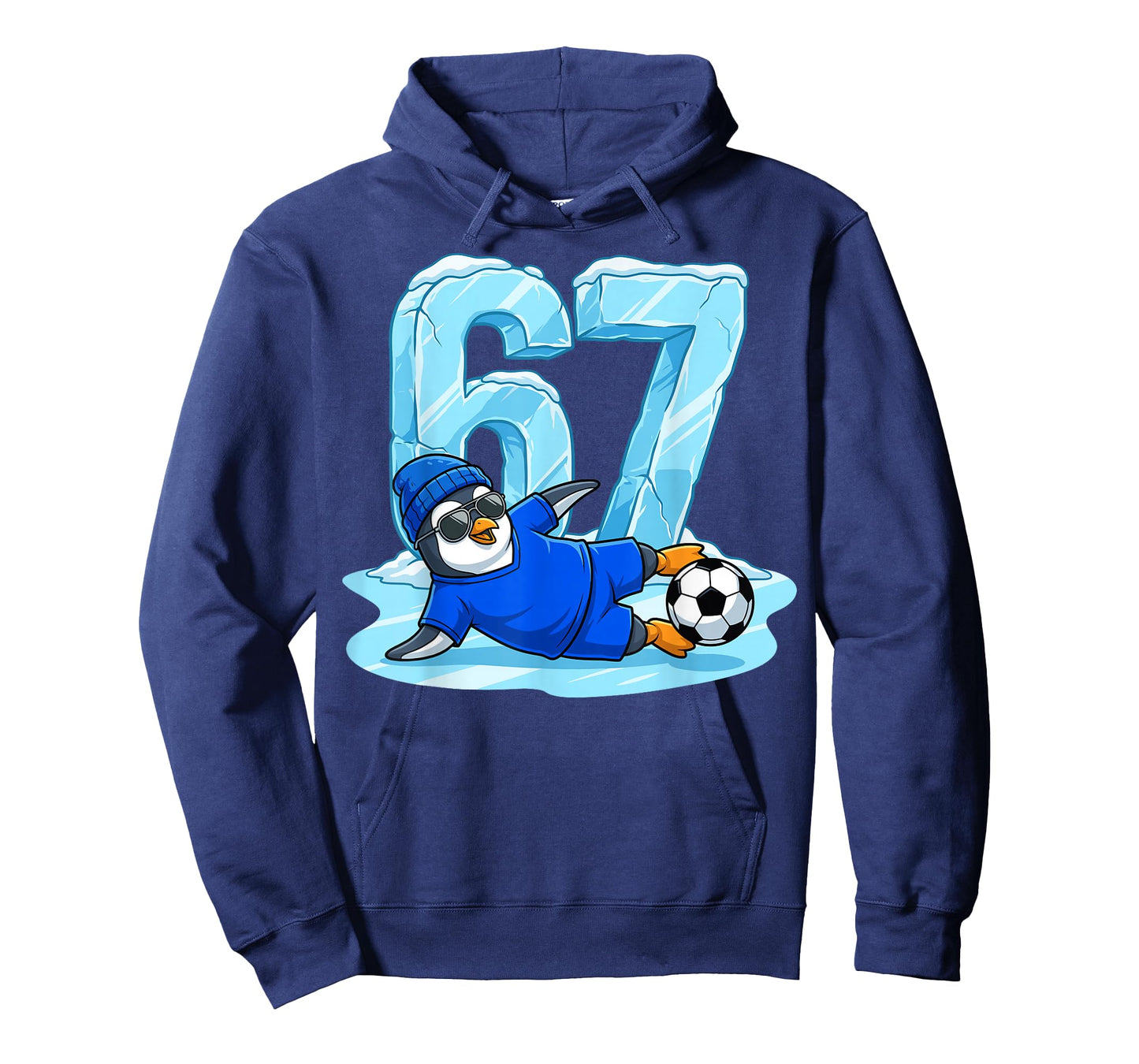 Penguin Soccer 67 Ice Slide Funny Winter Sports T-Shirt