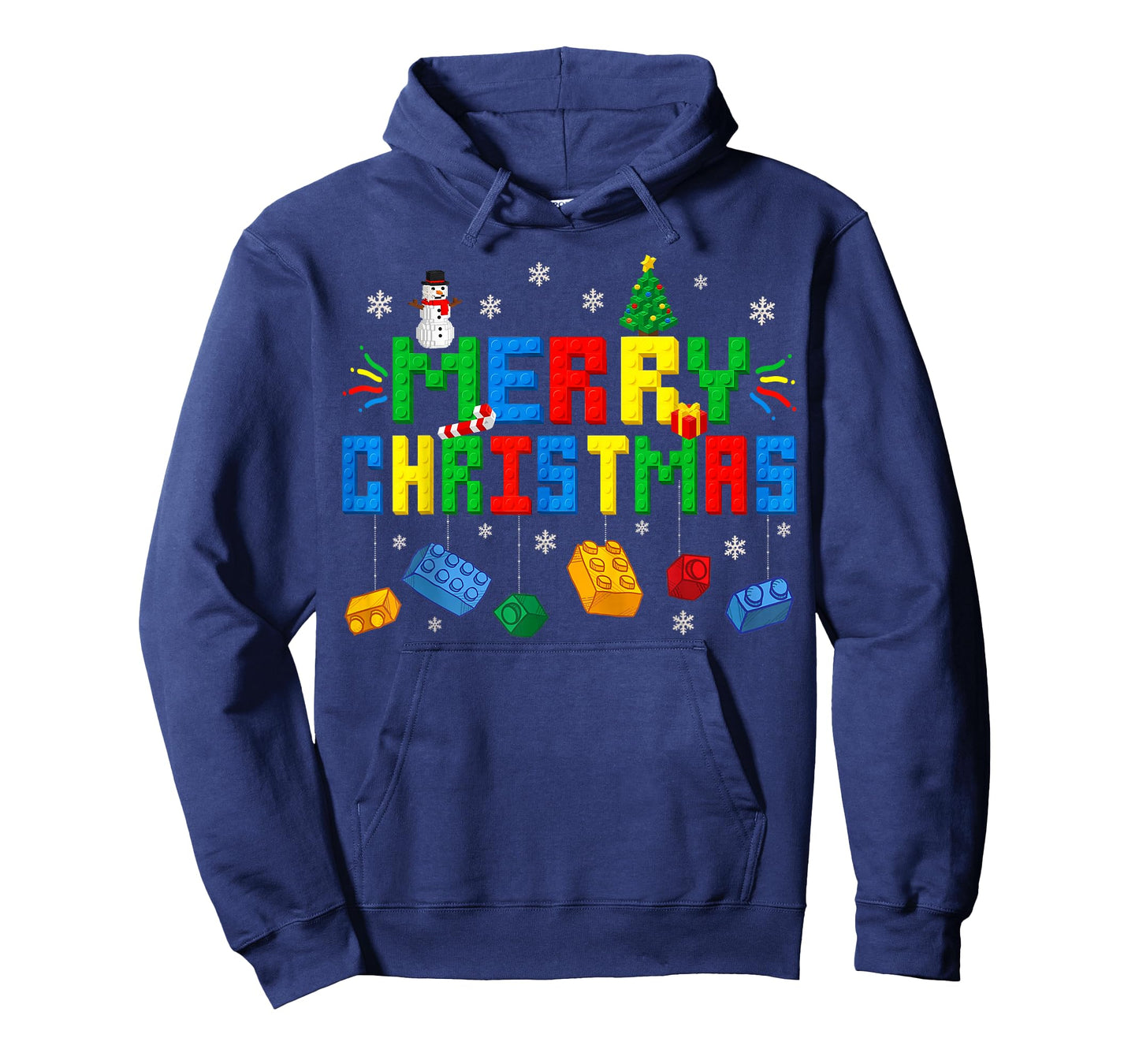 Merry Christmas Master Builder Blocks Building Bricks Xmas T-Shirt