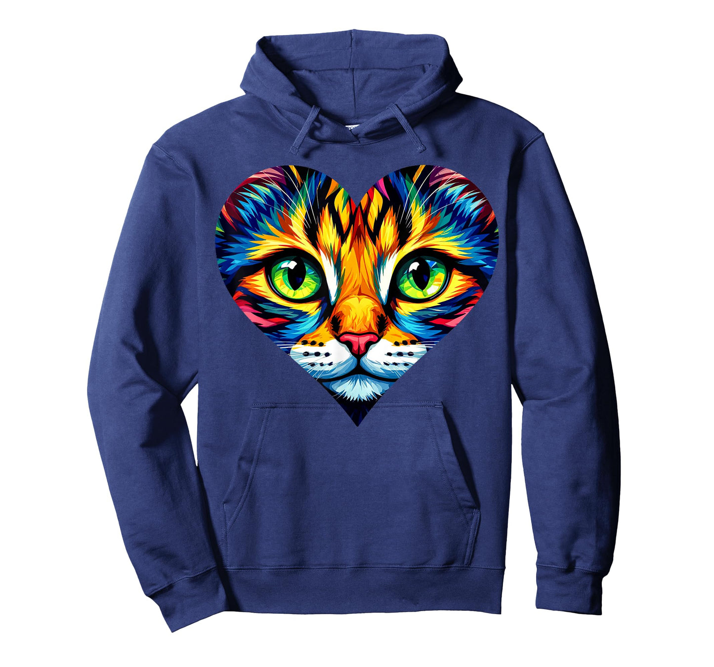 Colorful Cat Heart Art T-Shirt