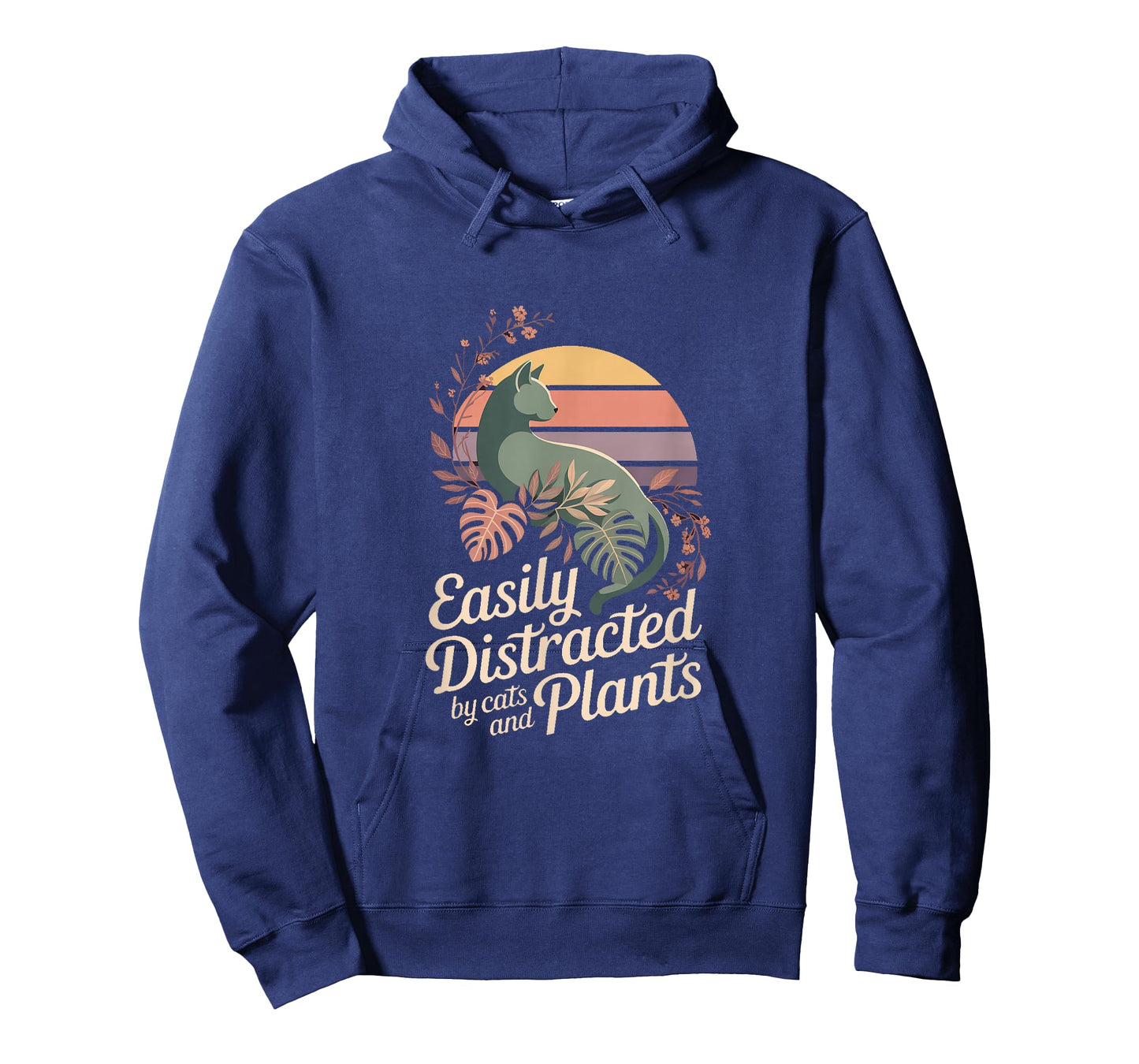Easily Distracted by Cats and Plants Cat Lover T-Shirt