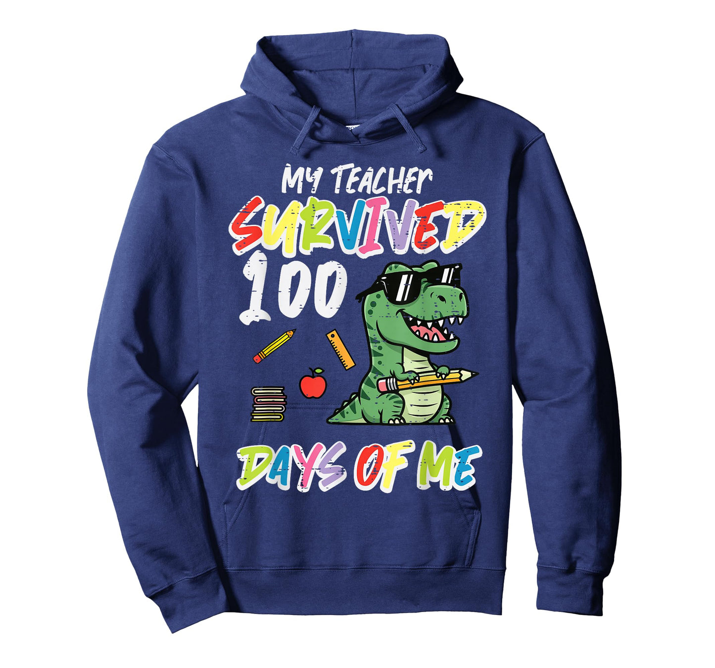 Teacher Survived 100 Days Me Dino 100th Day School Boys Kids T-Shirt