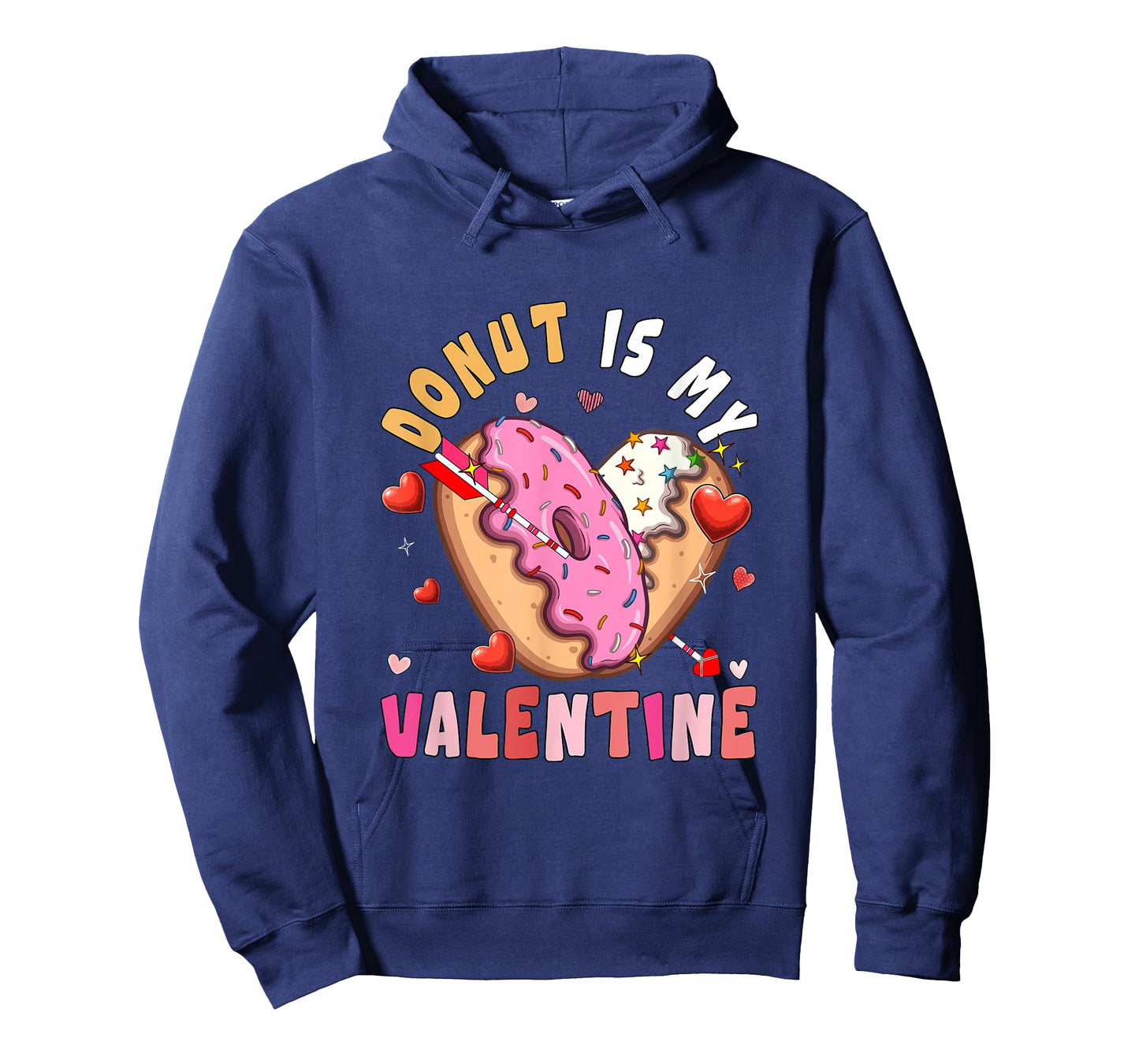 Donut is My Valentine Hearts Matching Food Lover Family Kids T-Shirt