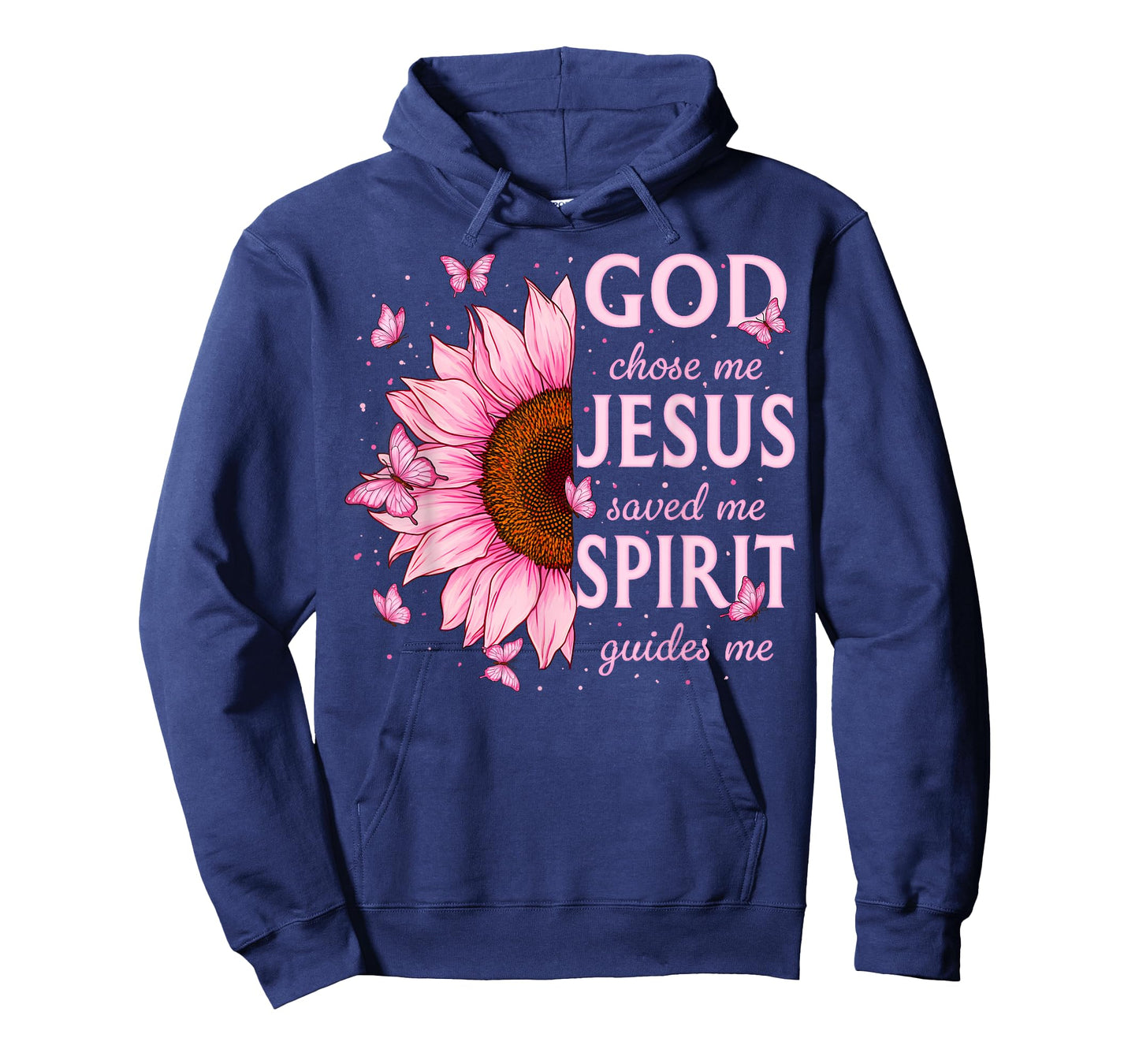 Christian Faith God Chose Me Jesus Saved Me Pink Sunflower T-Shirt