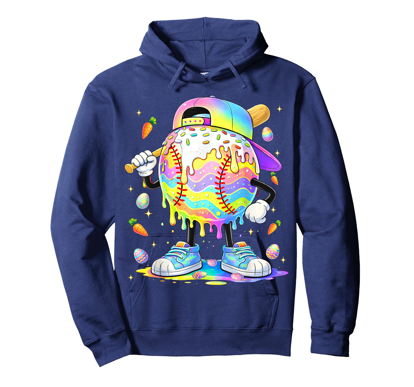 Dripping Drip Tie Dye Baseball Easter Men Boy Kid T-Shirt