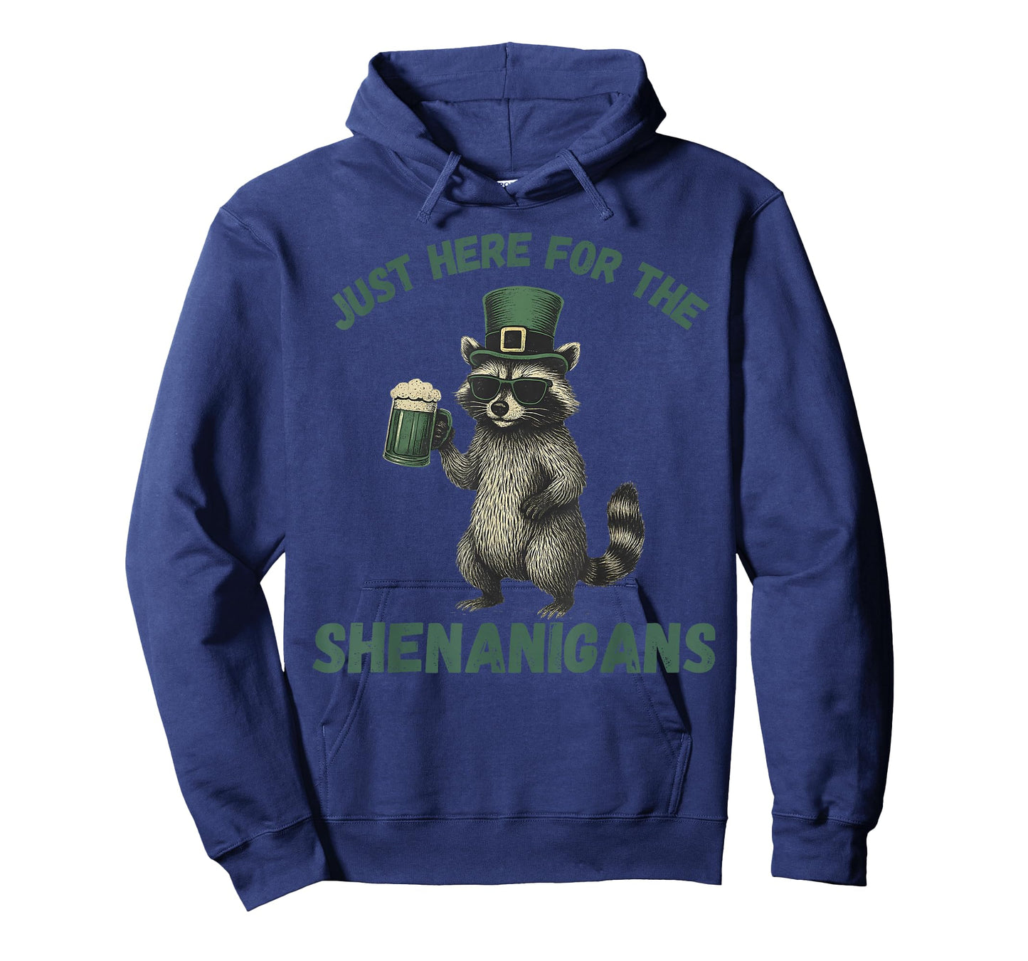 St Patricks Day Just Here for The Shenanigans Mens Womens T-Shirt
