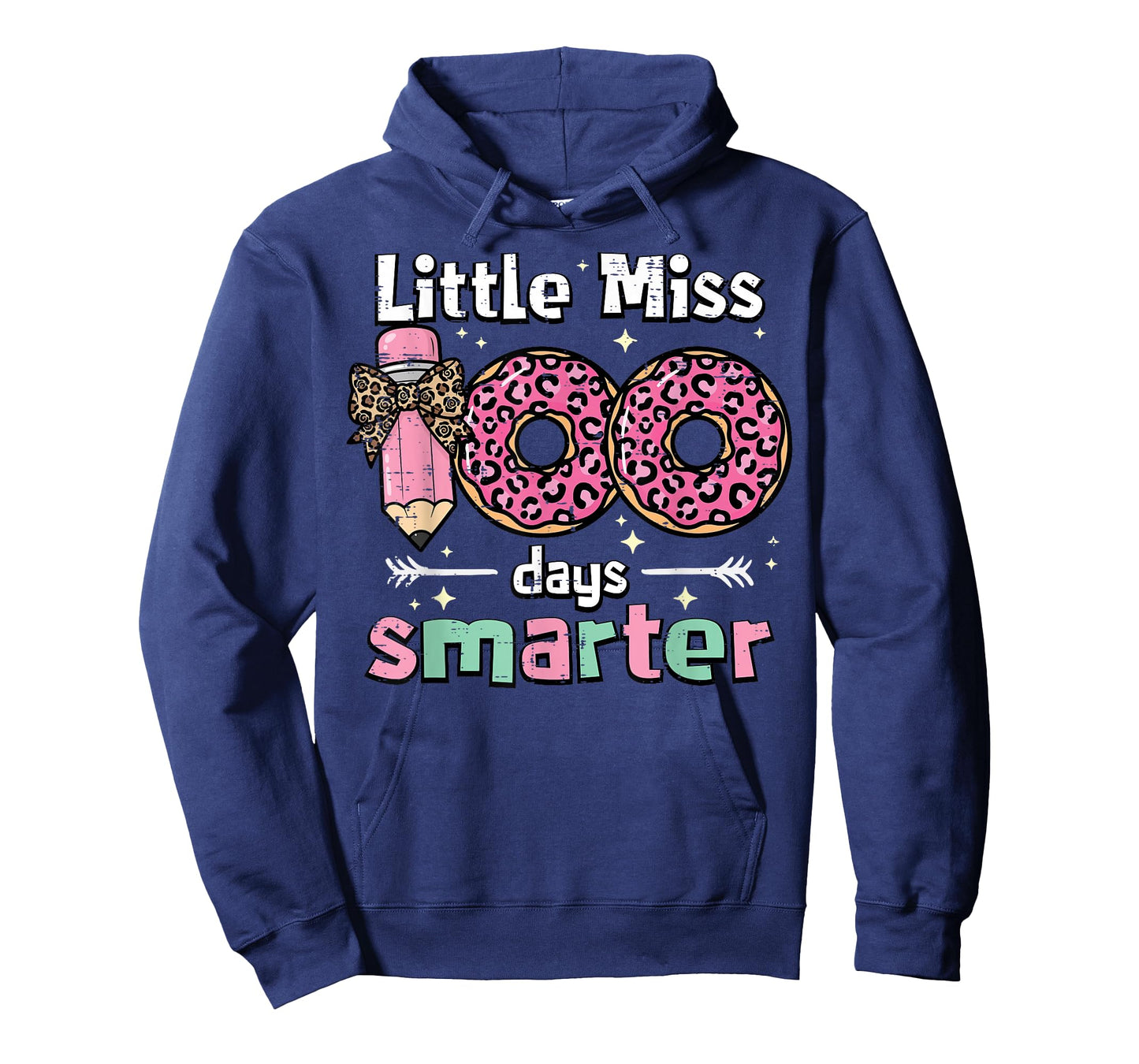 Little Miss 100 Days Smarter 100th Day of School Girls Kids T-Shirt