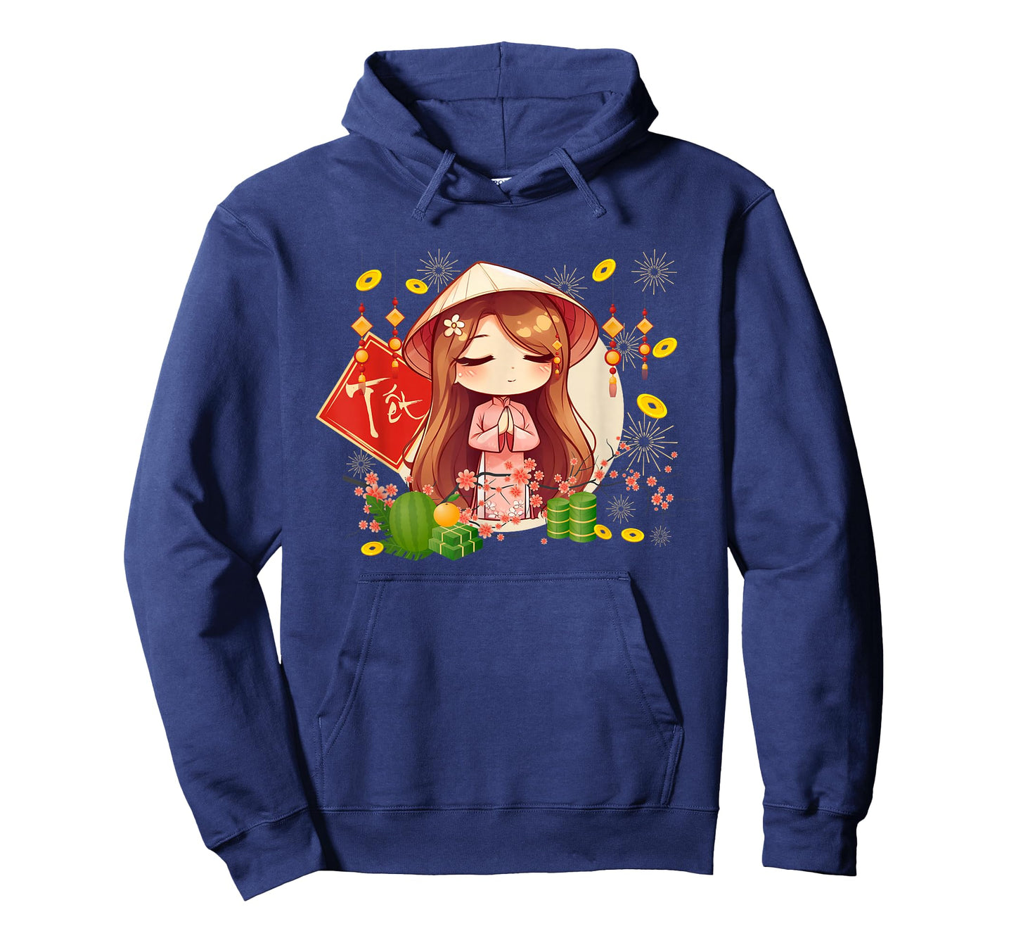 Happy Vietnamese New Year TET Holiday Kawaii Ao Dai Girl T-Shirt