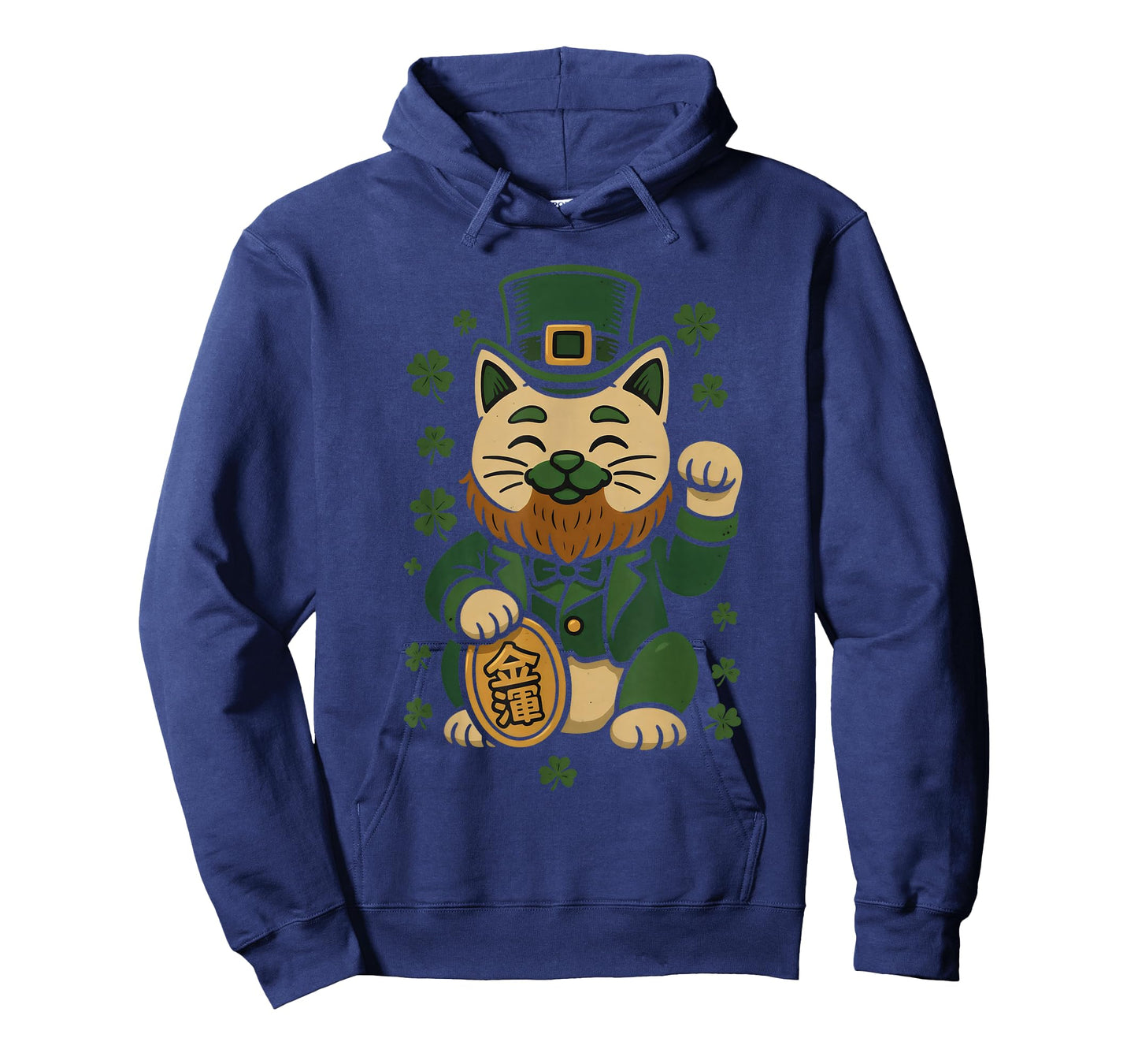St Patrick's Day Cat Statue Lucky Clover Charm Adult Kids T-Shirt