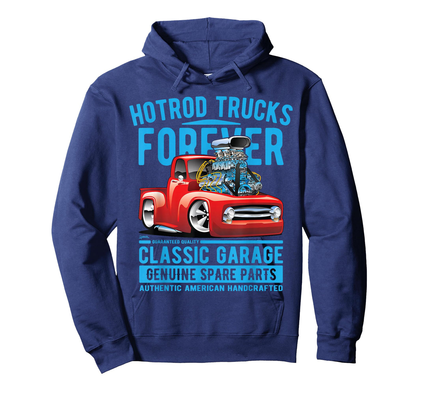 Hotrod Trucks Forever Cartoon Classic Truck Design T-Shirt