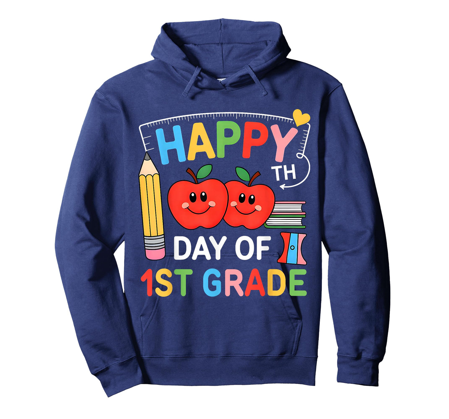 Happy 100th Day of 1st Grade 100 Days Smarter Boys Girls Kid T-Shirt