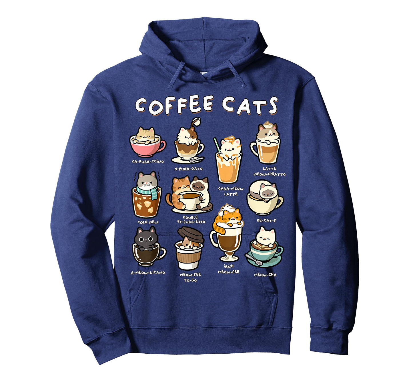 Cute Coffee Cats Kawaii Pun Funny Cat Lover Barista T-Shirt