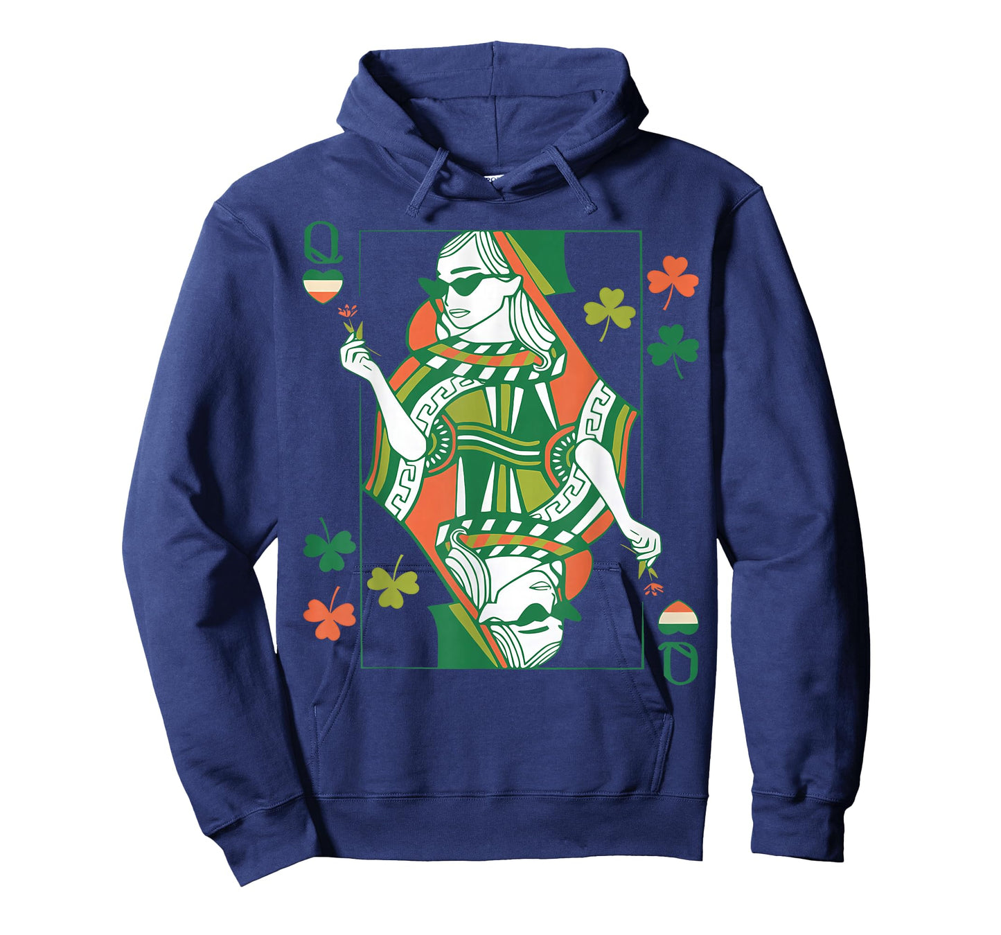 St Patrick's Day Irish Hearts Queen Playing Cards Clover T-Shirt