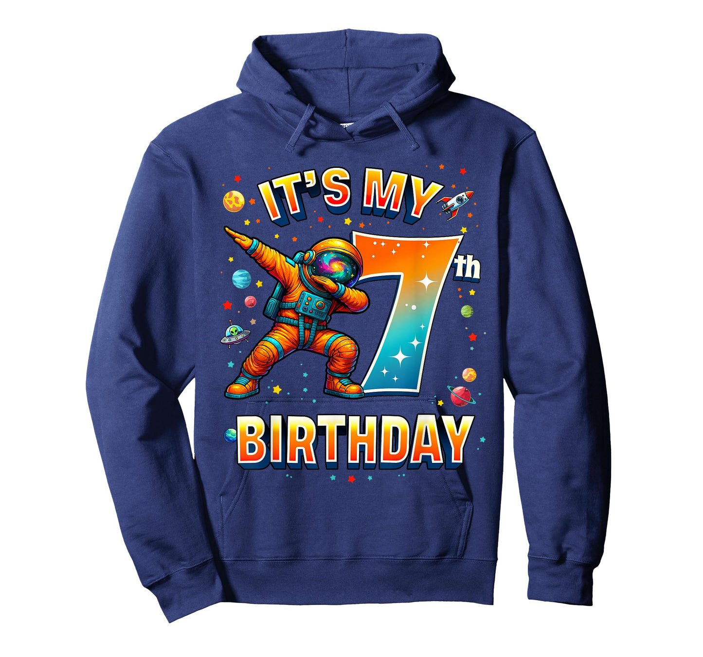 7th Birthday Astronaut Dab Space Party Boys Toddler T-Shirt