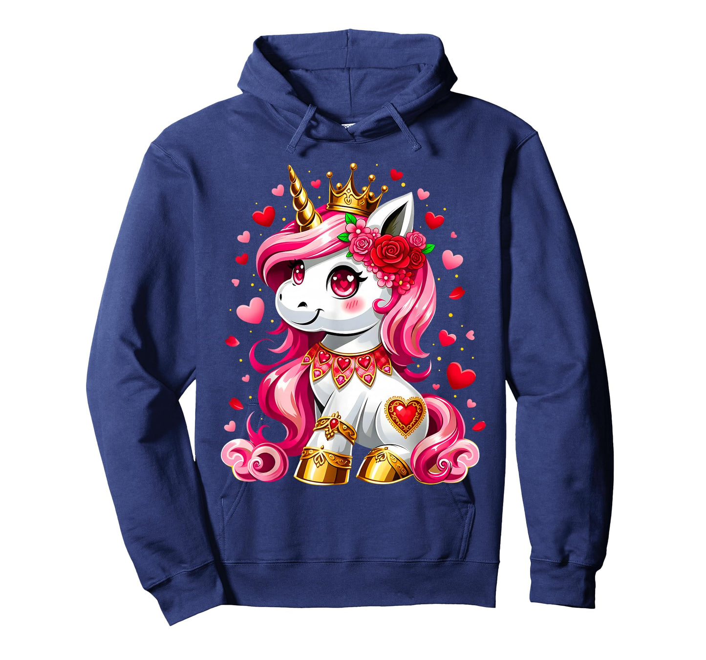Cute Unicorn Heart Valentines Day Girls Kids Valentine T-Shirt