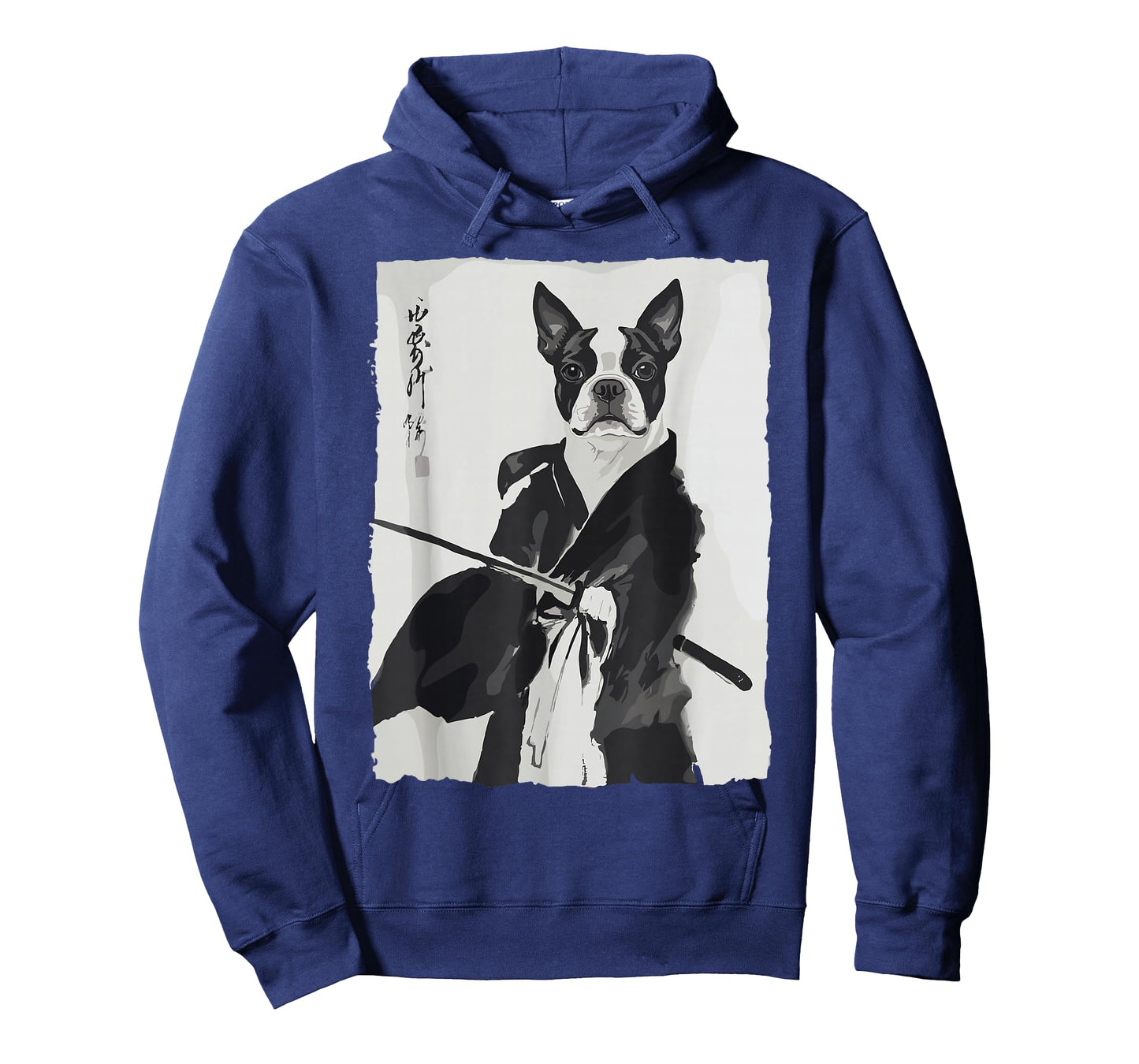 Samurai Boston Terrier Shirts for Women Men Vintage Japanese T-Shirt
