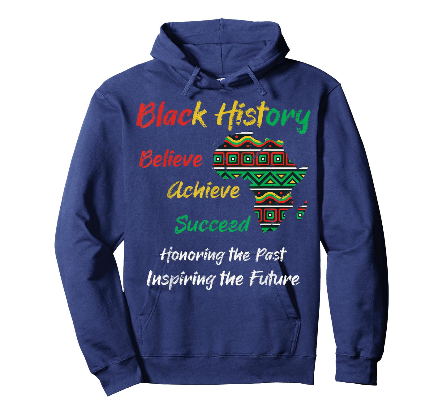 Black History Believe Achieve Succeed African Men Women Kids T-Shirt