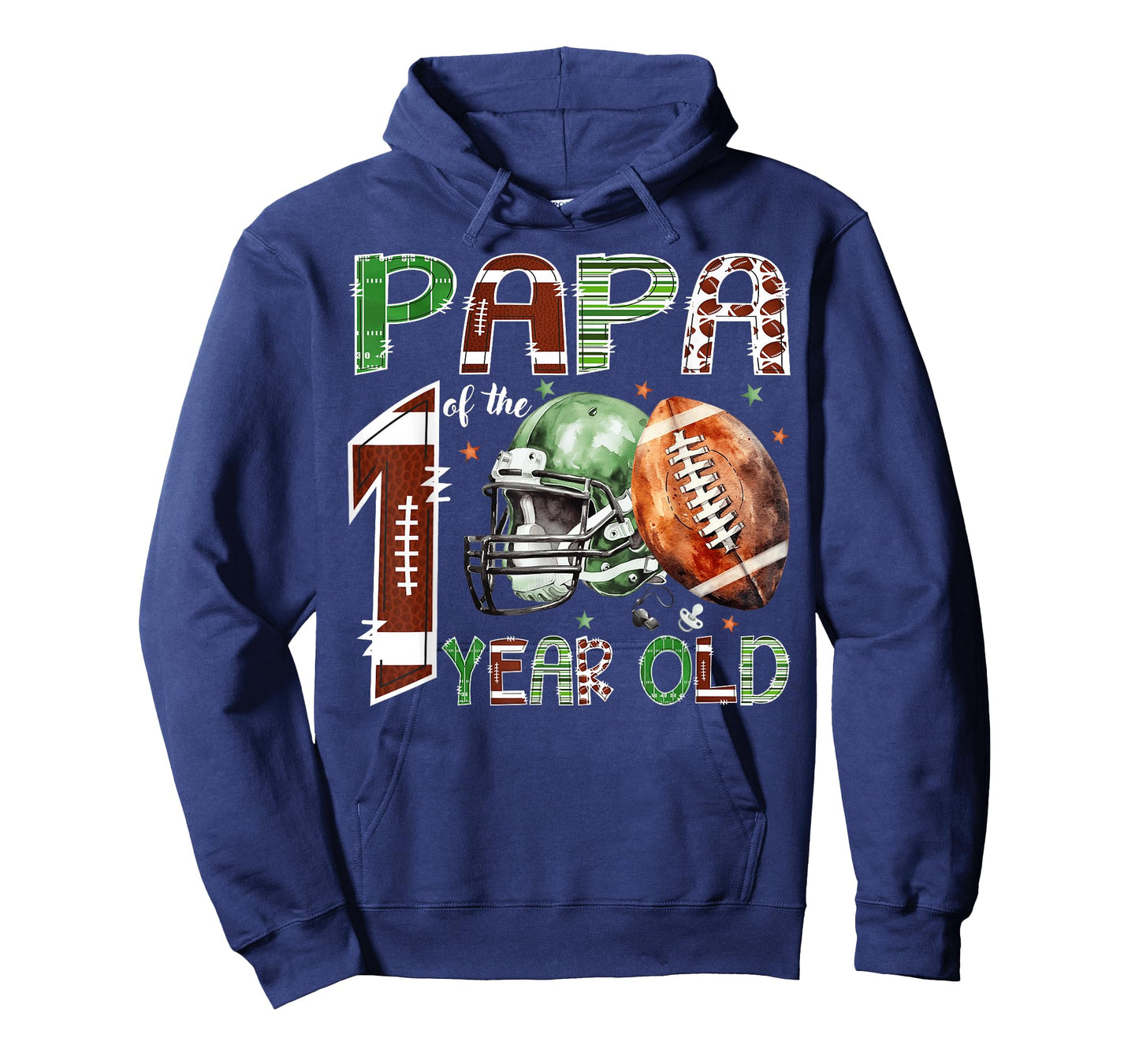 Papa of The 1 Year Old Football Lover 1st Birthday Boy T-Shirt