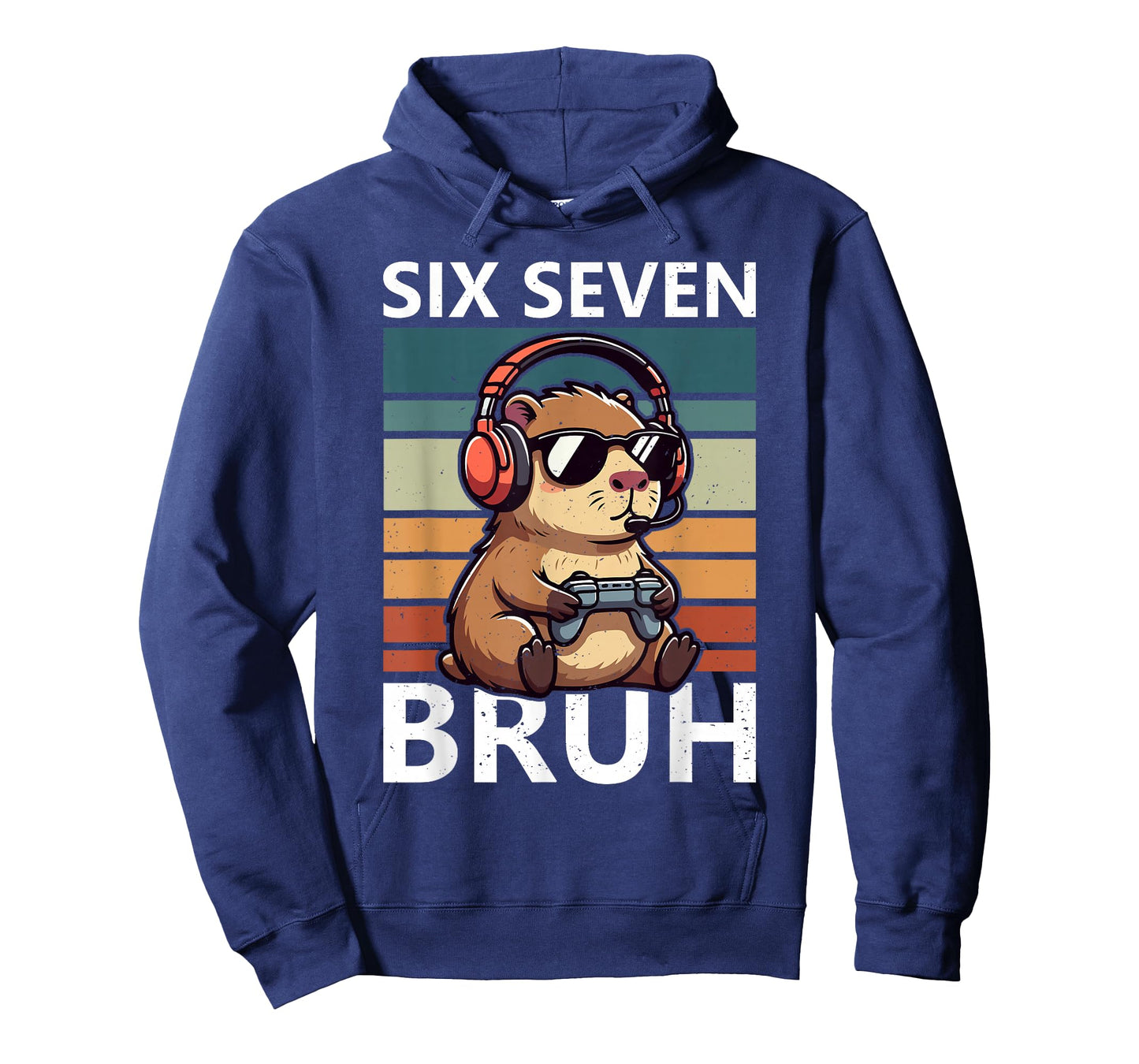 Six Seven Bruh 67 Meme Funny Capybara Retro Gaming Kids Boys T-Shirt