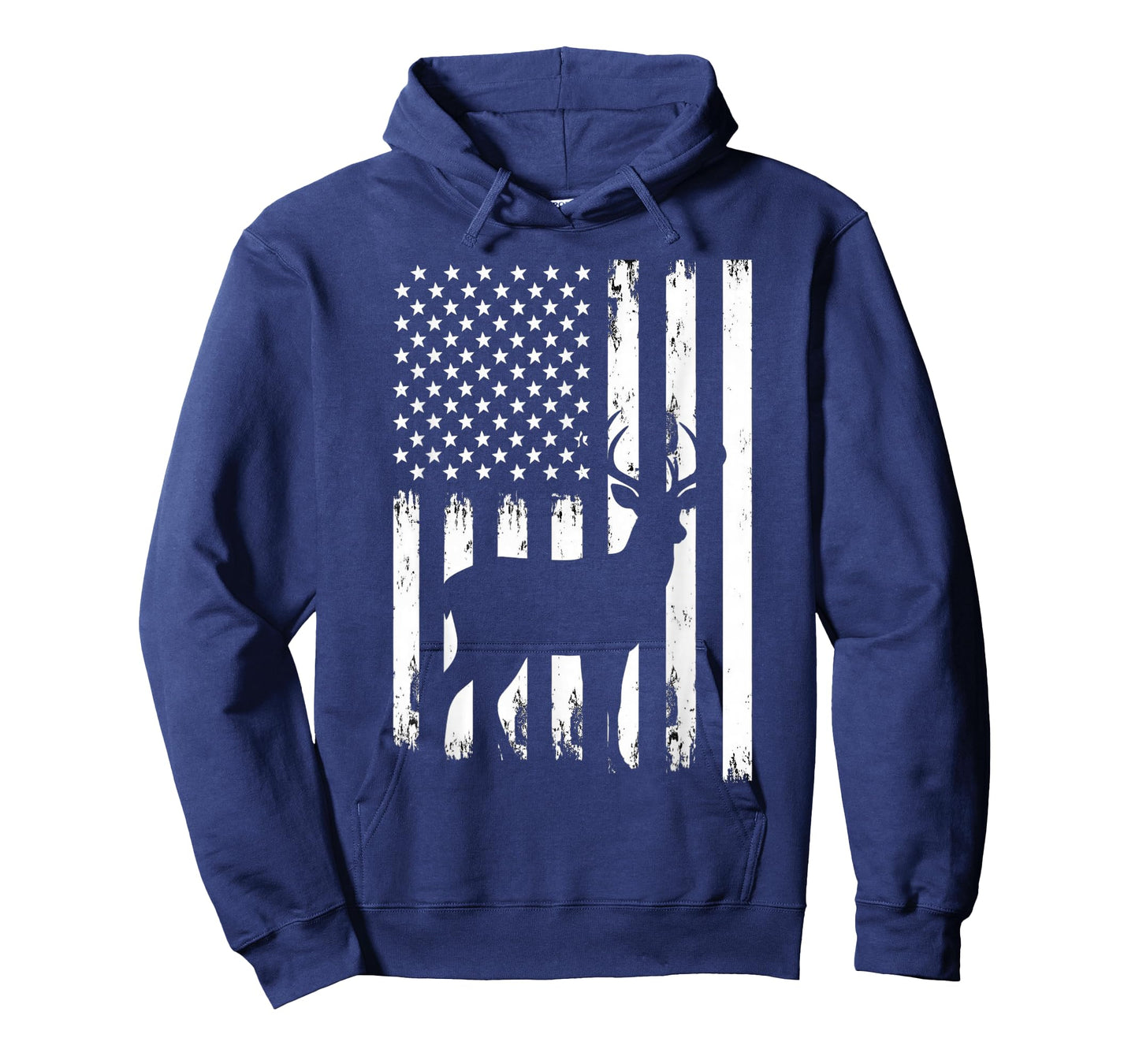 Deer Hunting Hunter Camo USA American Flag Patriotic Graphic T-Shirt