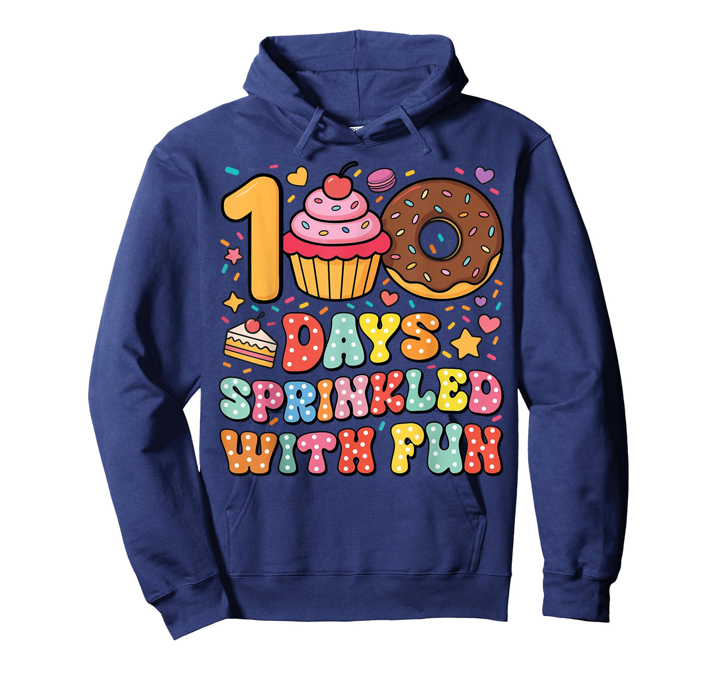 100 Days Sprinkled with Fun Cupcake Donut Teacher Baking T-Shirt