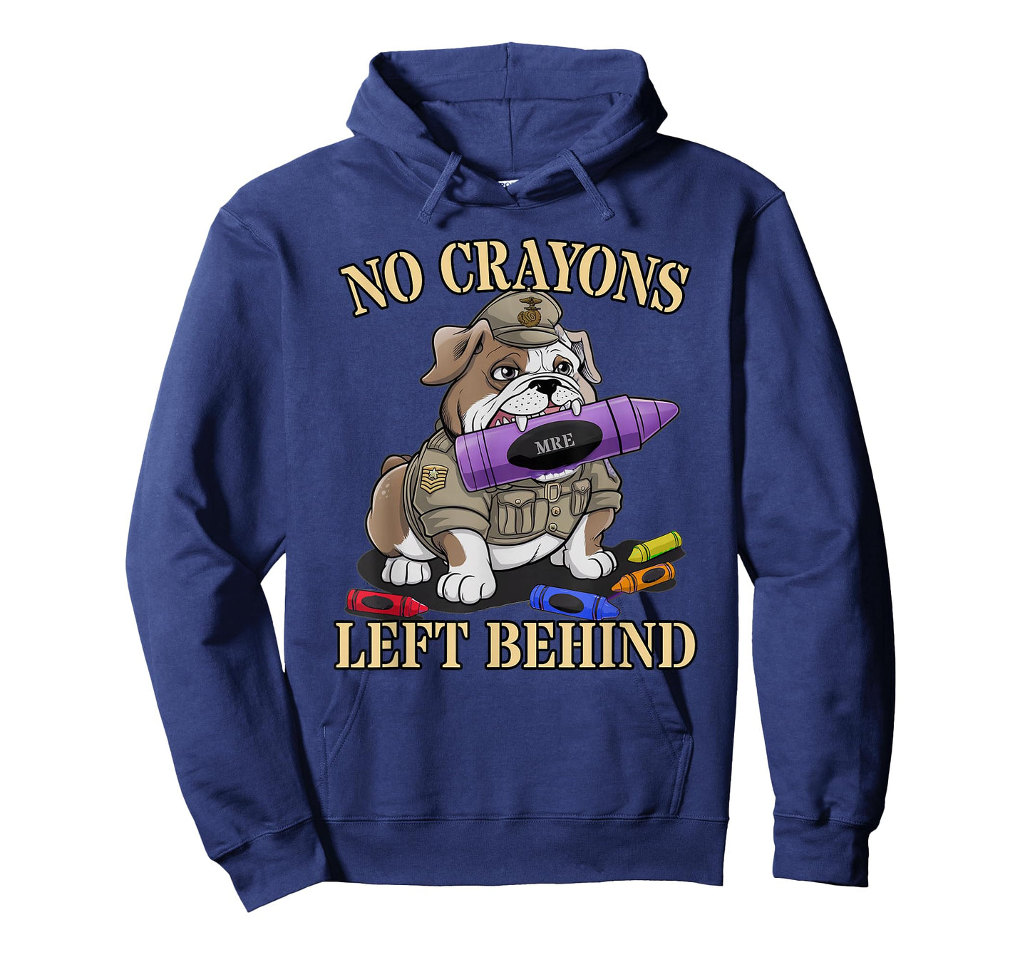 Sarcastic NO Crayons Left Behind Jarhead Dad Military Troop T-Shirt